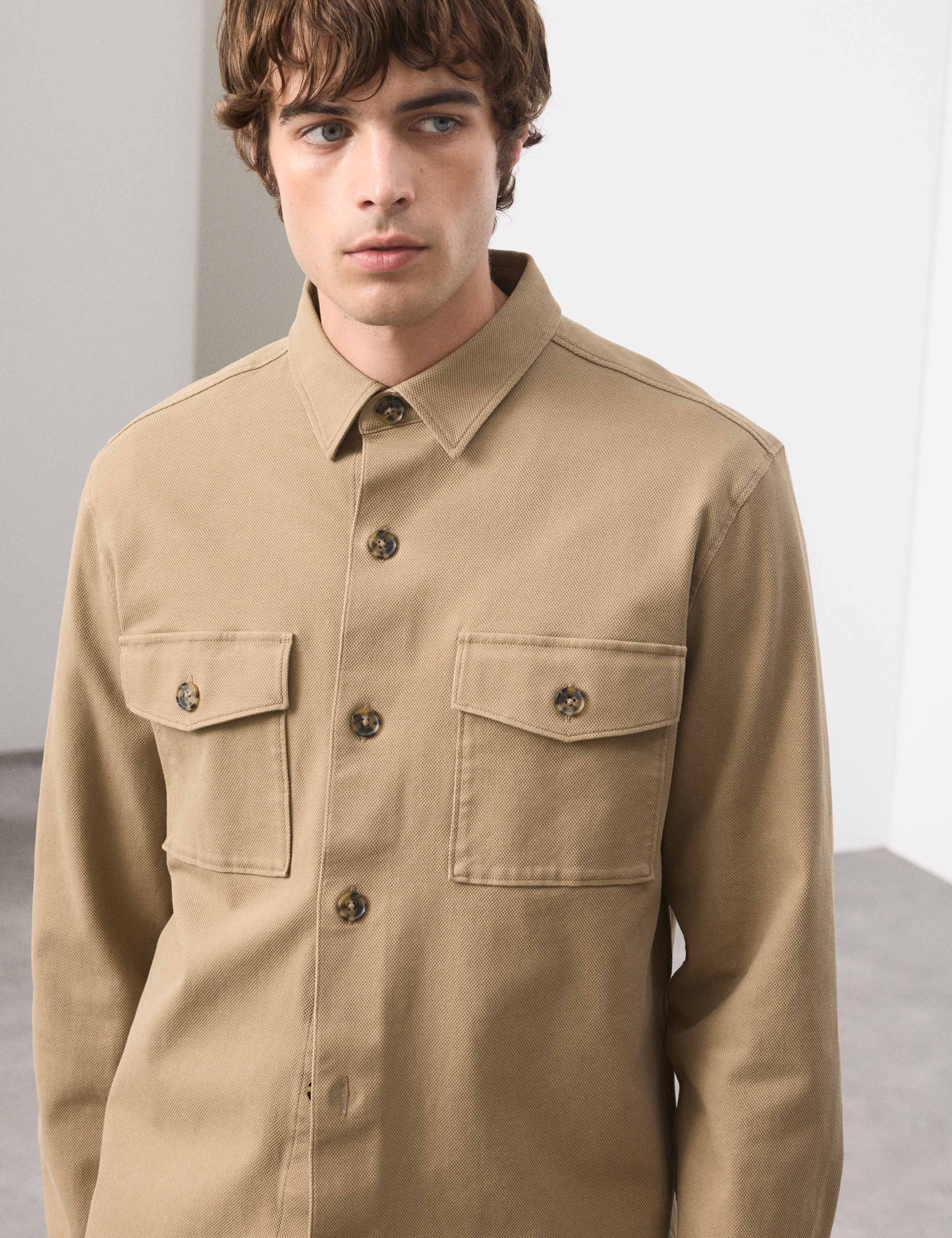 Regular Fit Cotton Rich Textured Shacket 5 of 6