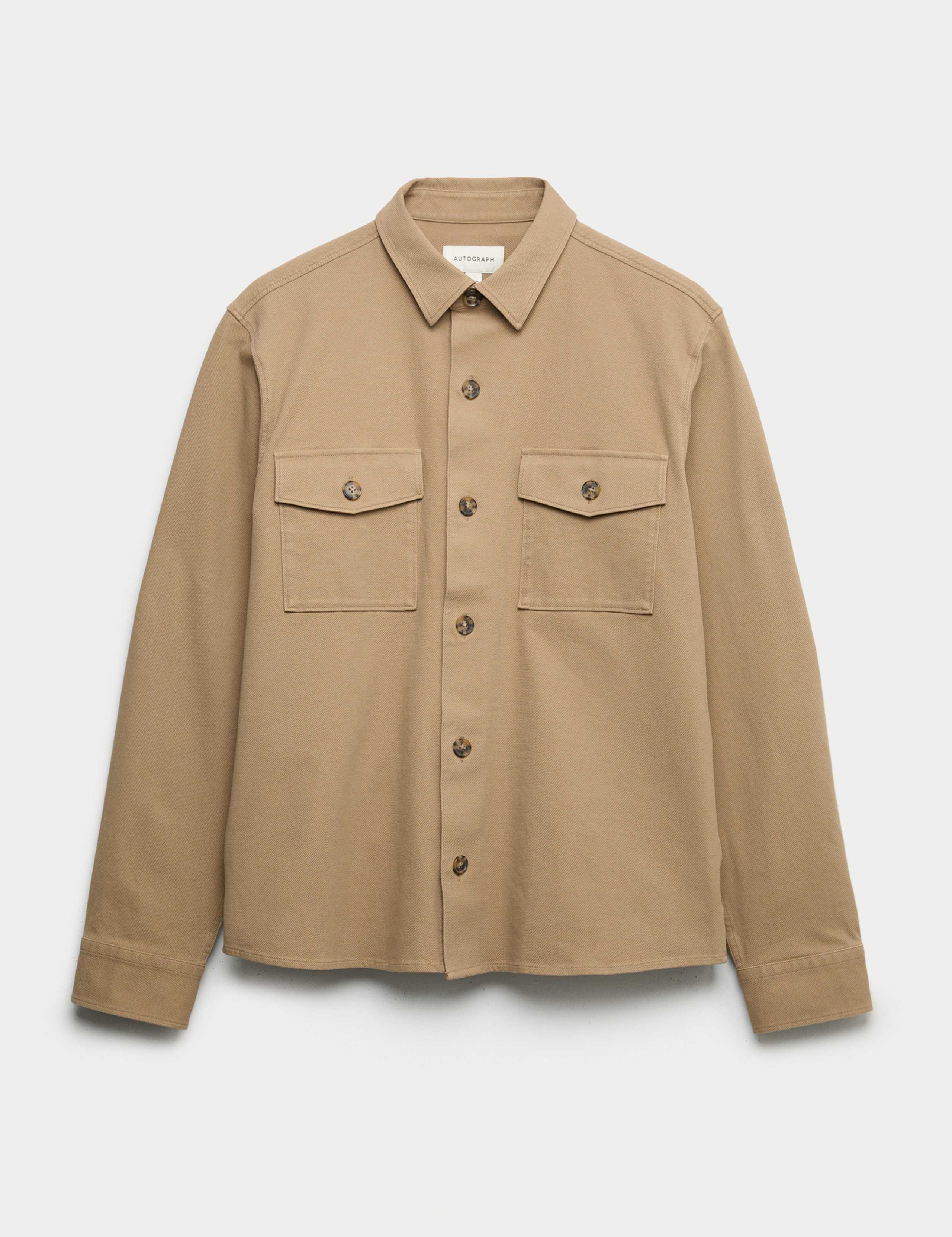 Regular Fit Cotton Rich Textured Shacket 2 of 6