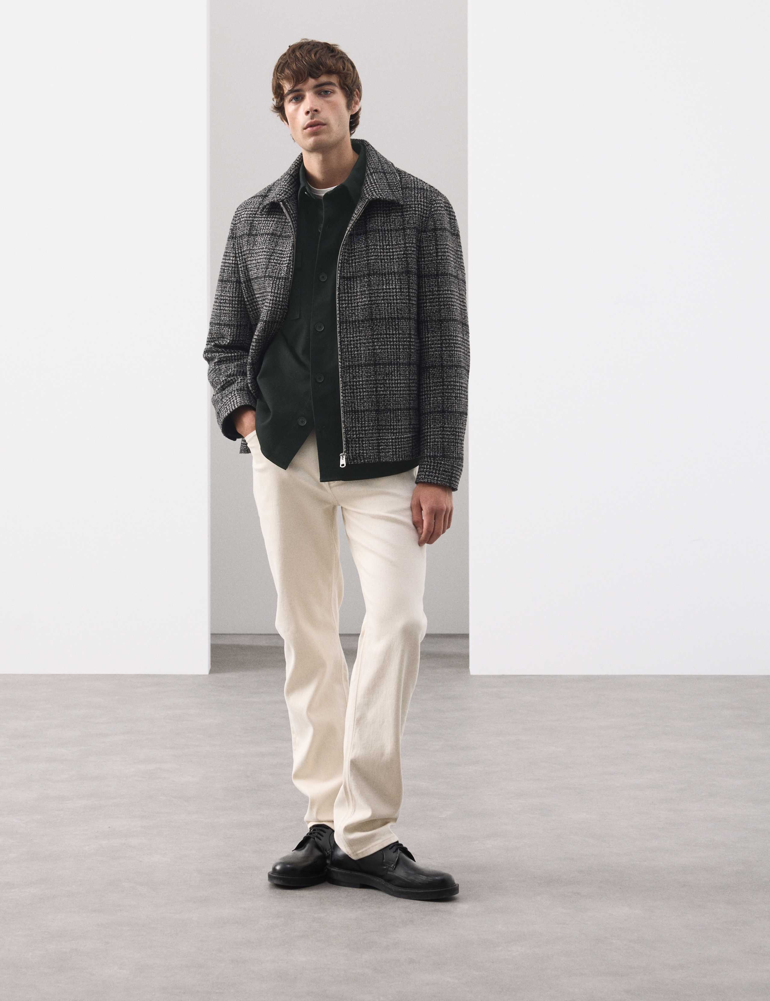 Regular Fit Cotton Rich Textured Shacket 3 of 7