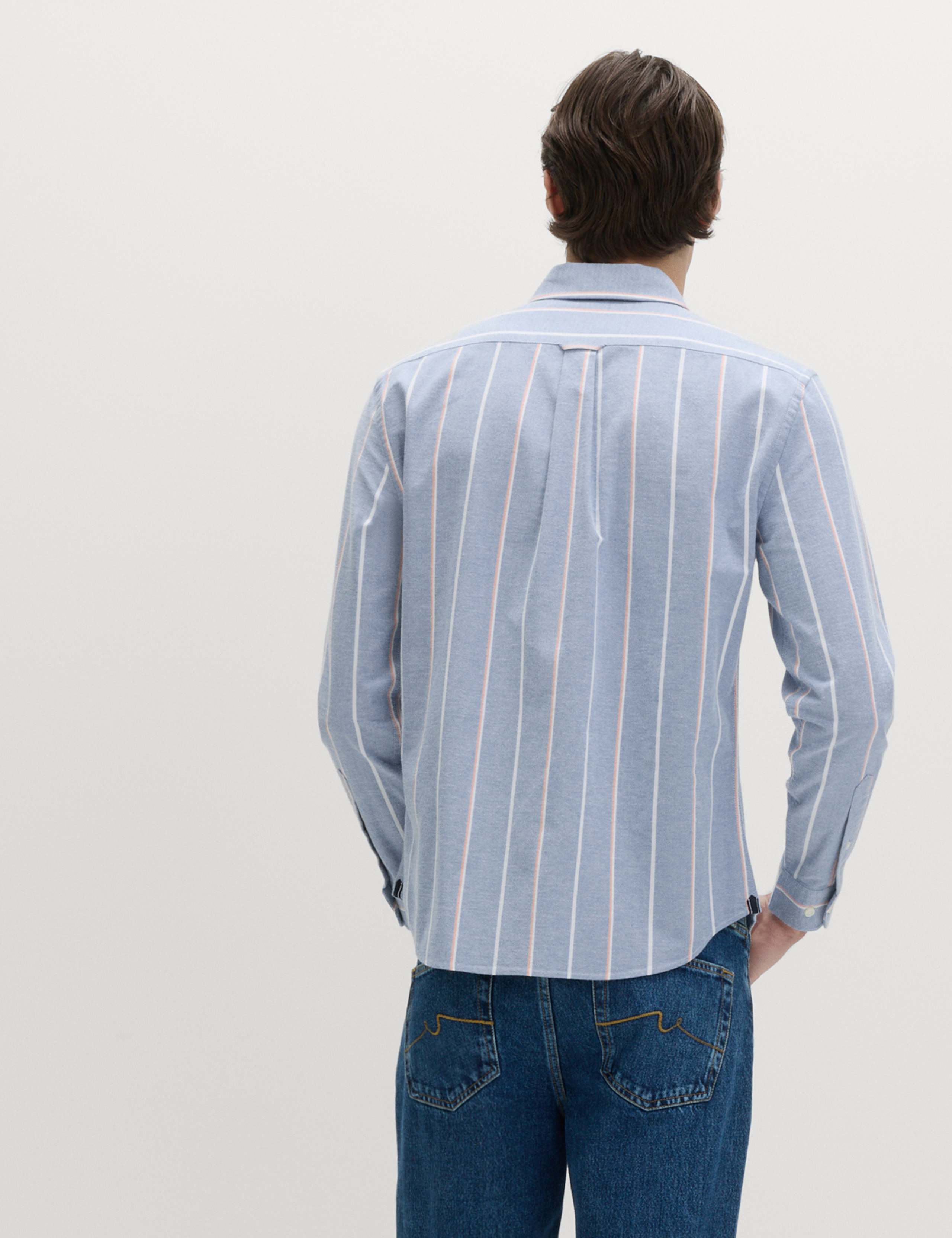 Cotton Rich Striped Oxford Shirt 4 of 6