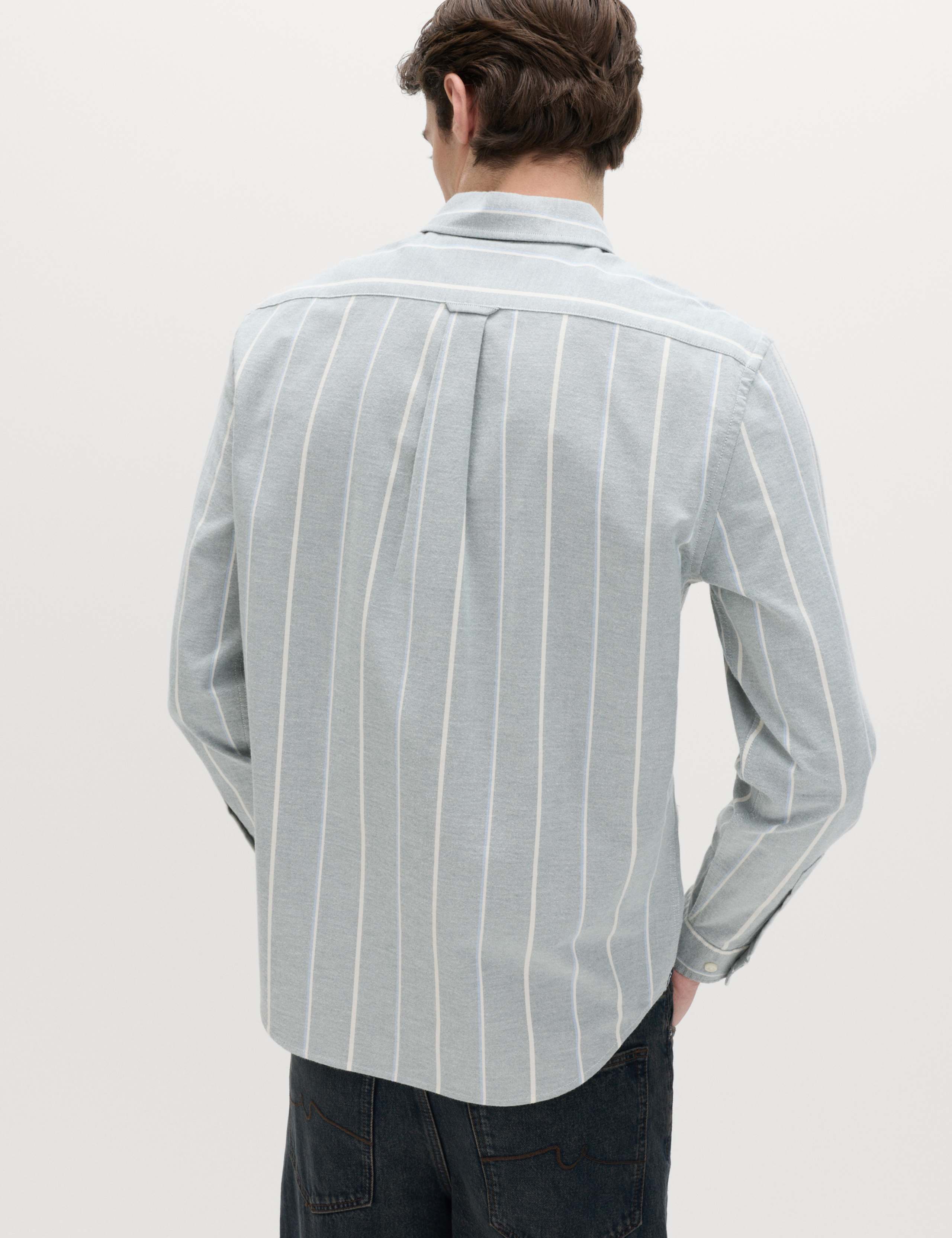 Cotton Rich Striped Oxford Shirt 6 of 6