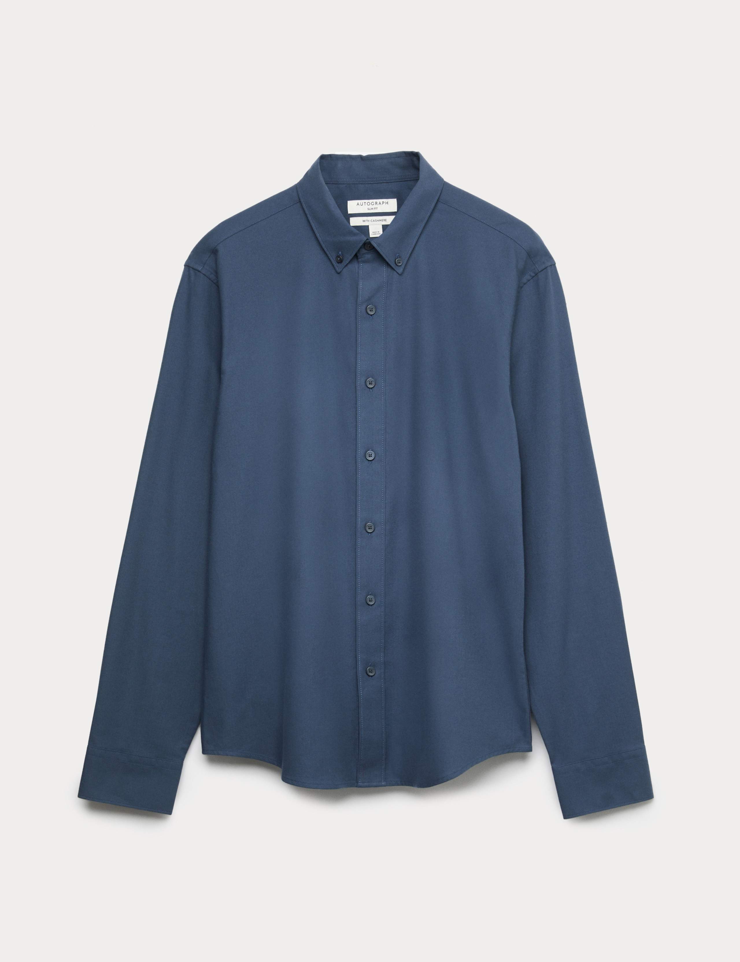 Slim Fit Cotton Rich Flannel Shirt 2 of 7