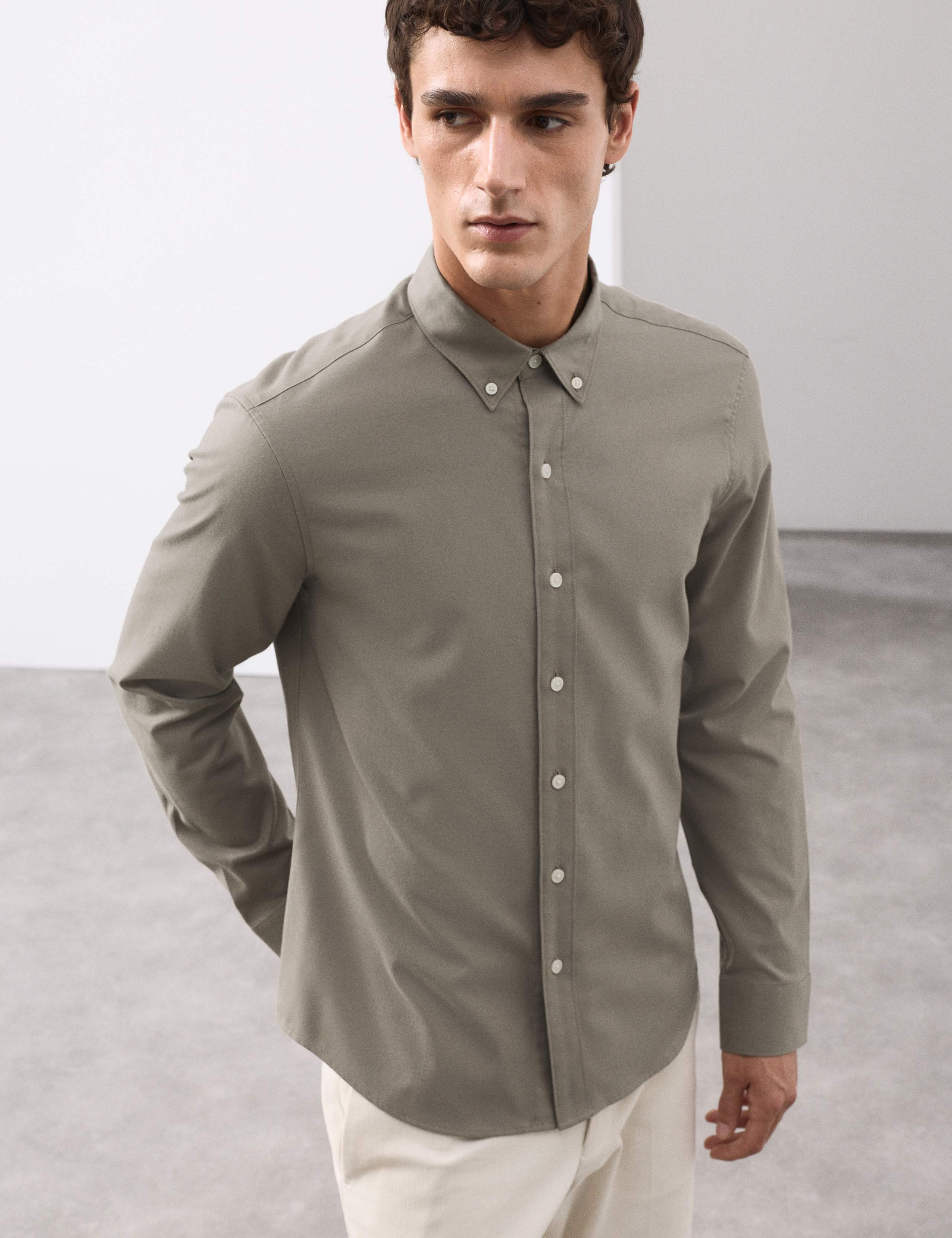 Slim Fit Cotton Rich Flannel Shirt 1 of 6