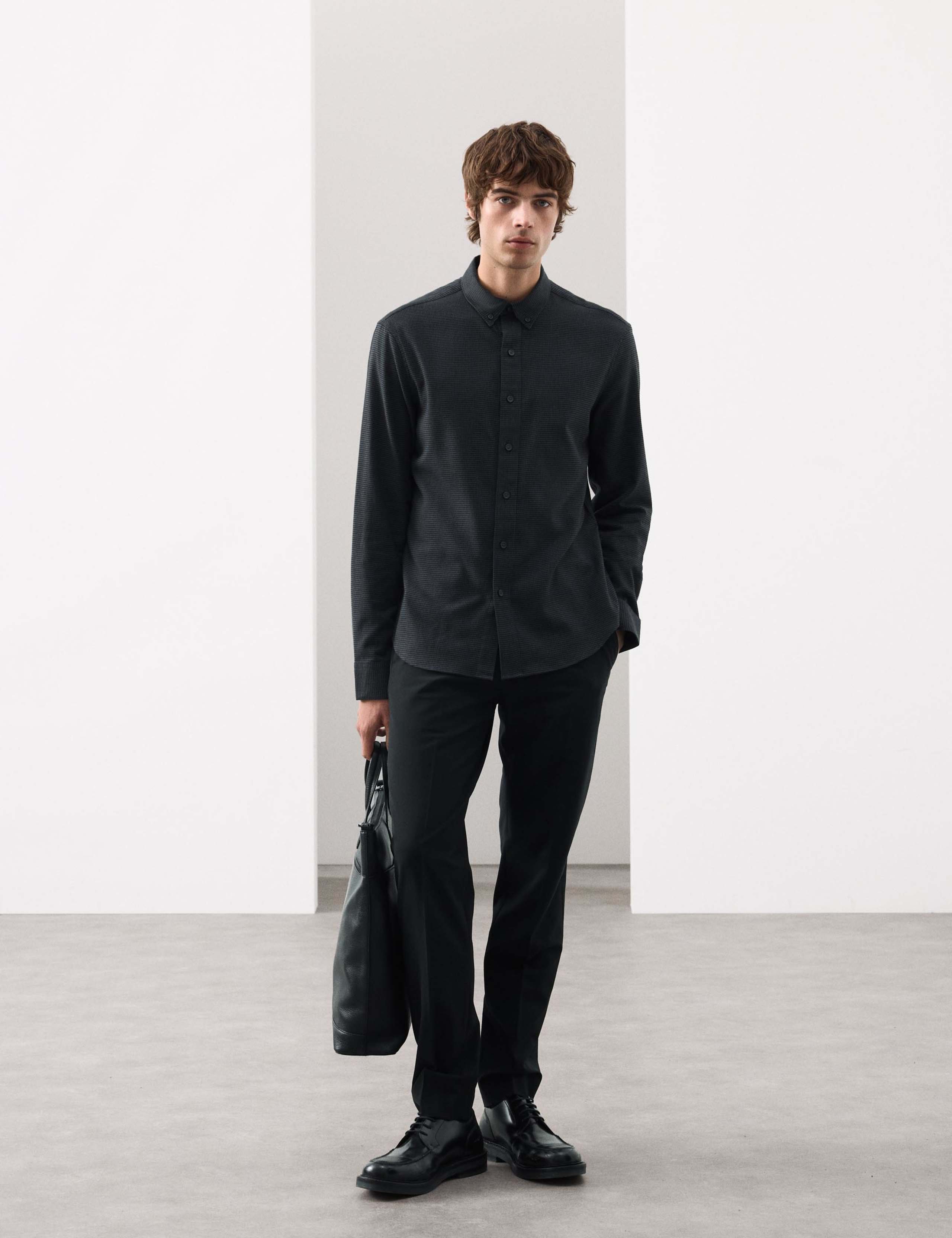 Slim Fit Cotton Rich Flannel Shirt 1 of 6