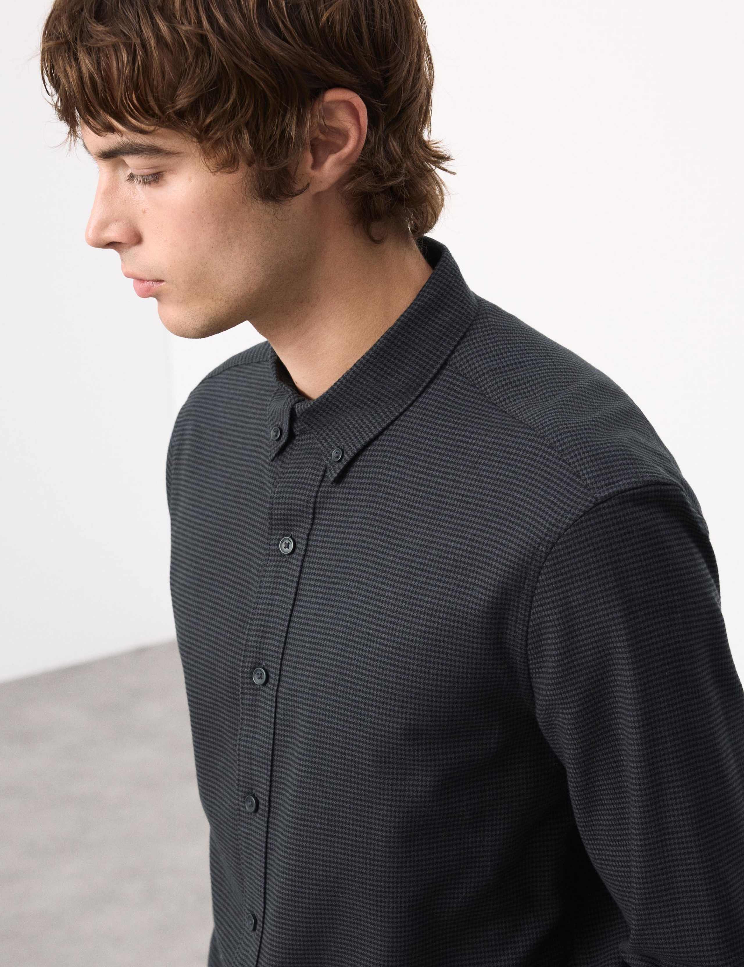 Slim Fit Cotton Rich Flannel Shirt 3 of 6