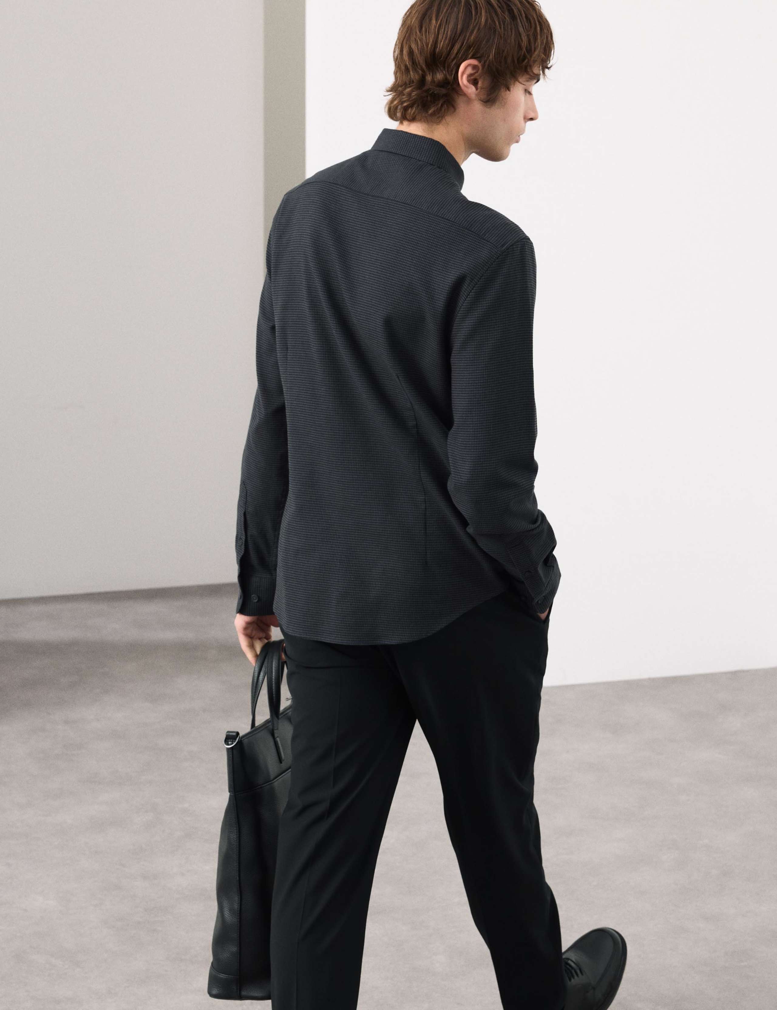 Slim Fit Cotton Rich Flannel Shirt 4 of 6