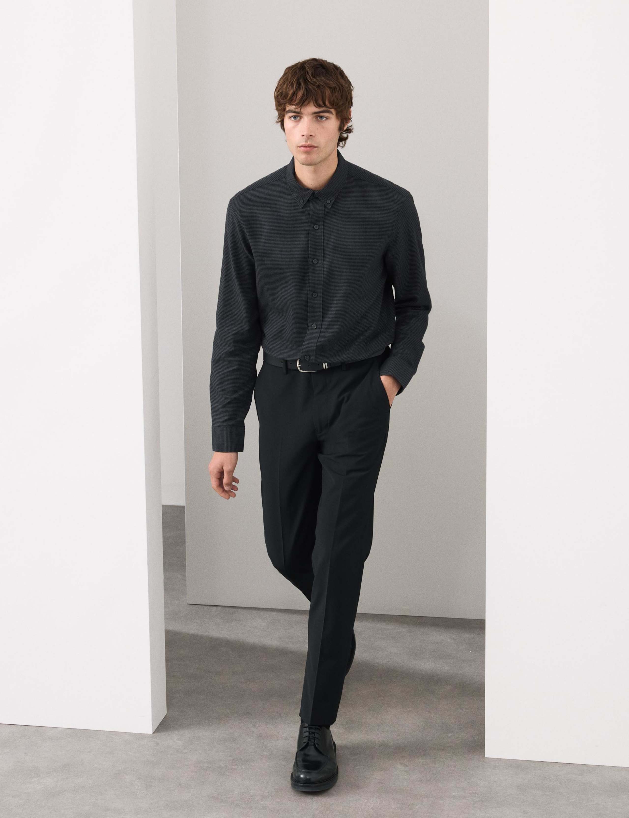 Slim Fit Cotton Rich Flannel Shirt 5 of 6