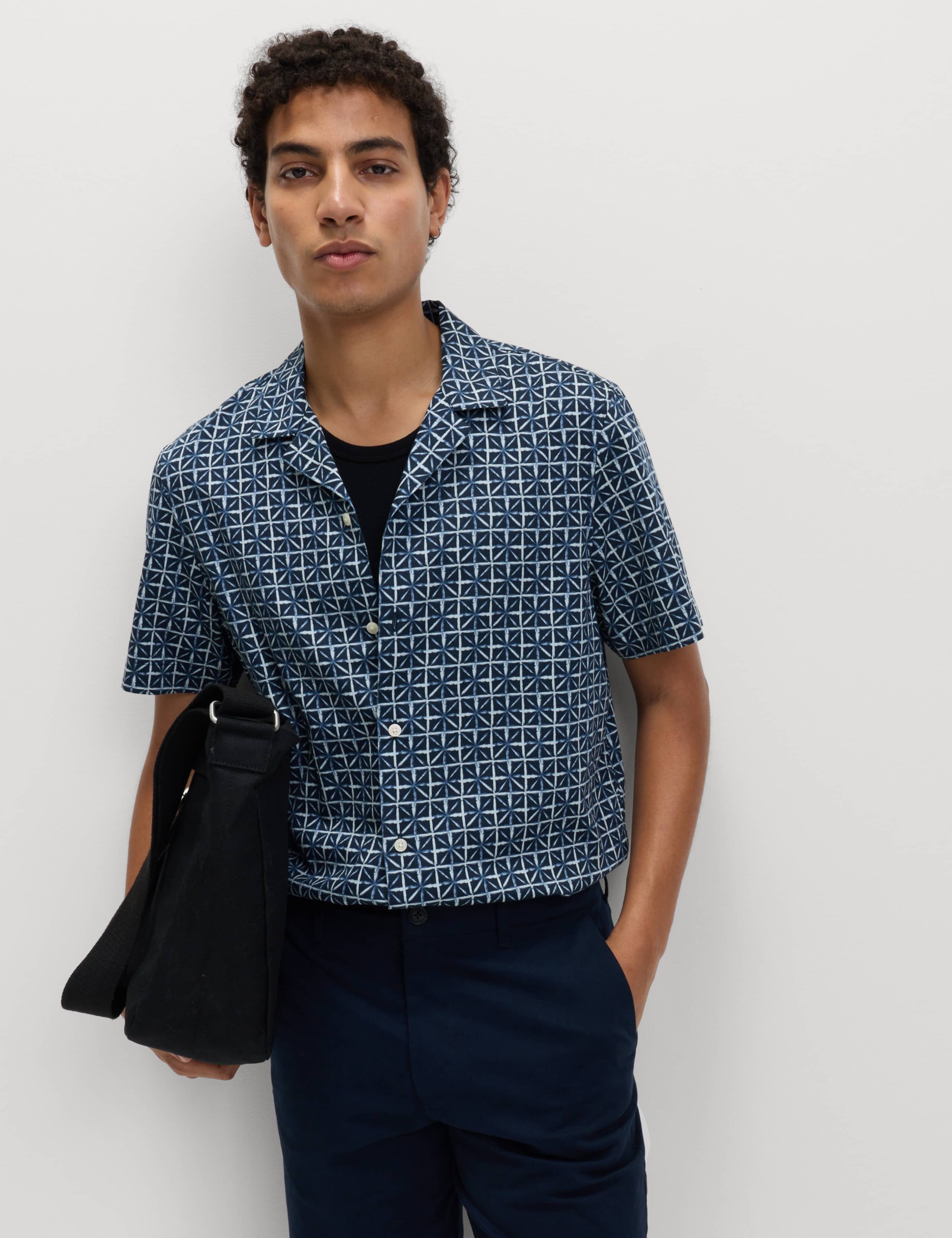 Pure Cotton Geometric Shirt 5 of 5