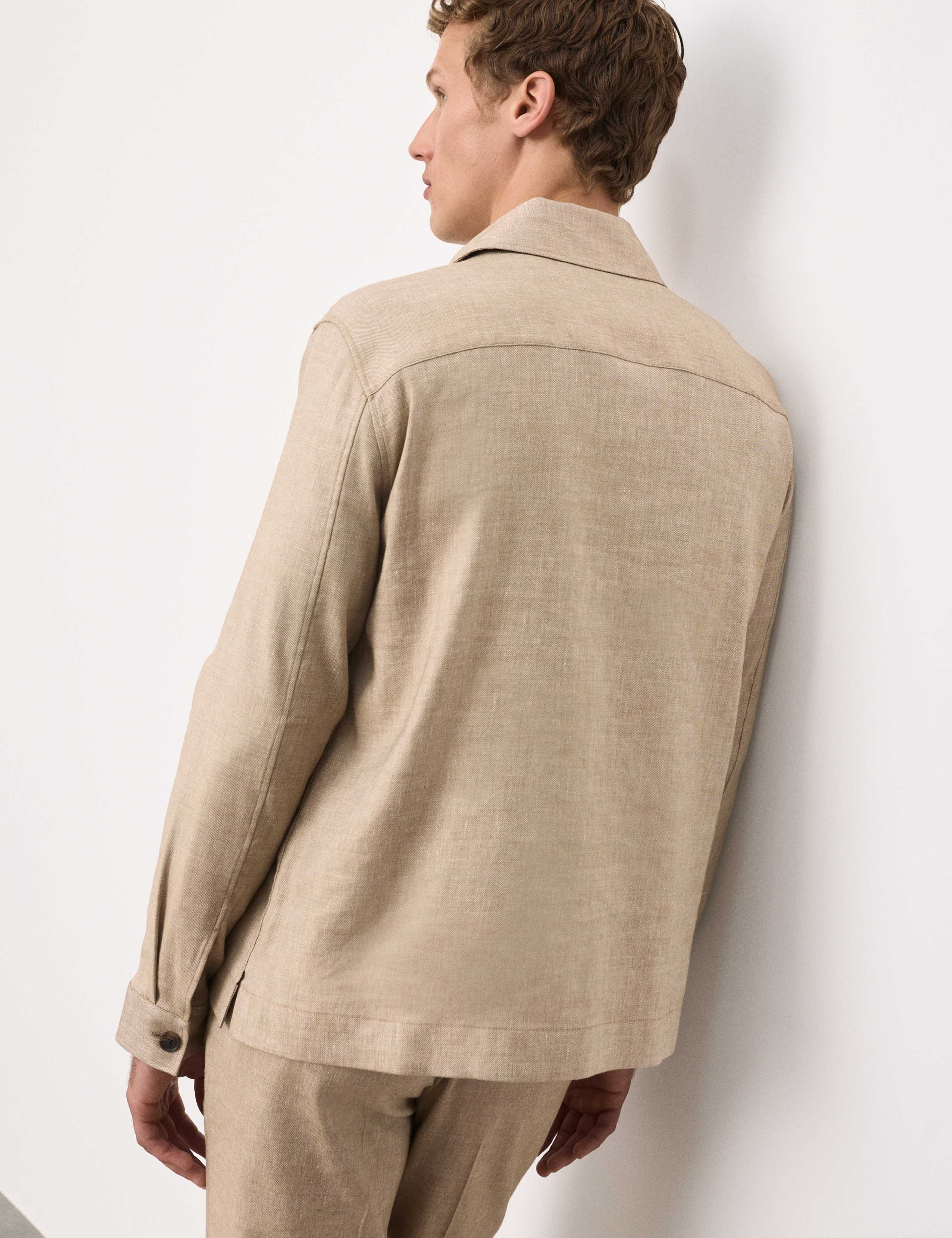 Linen Blend Twill Performance Overshirt 5 of 7