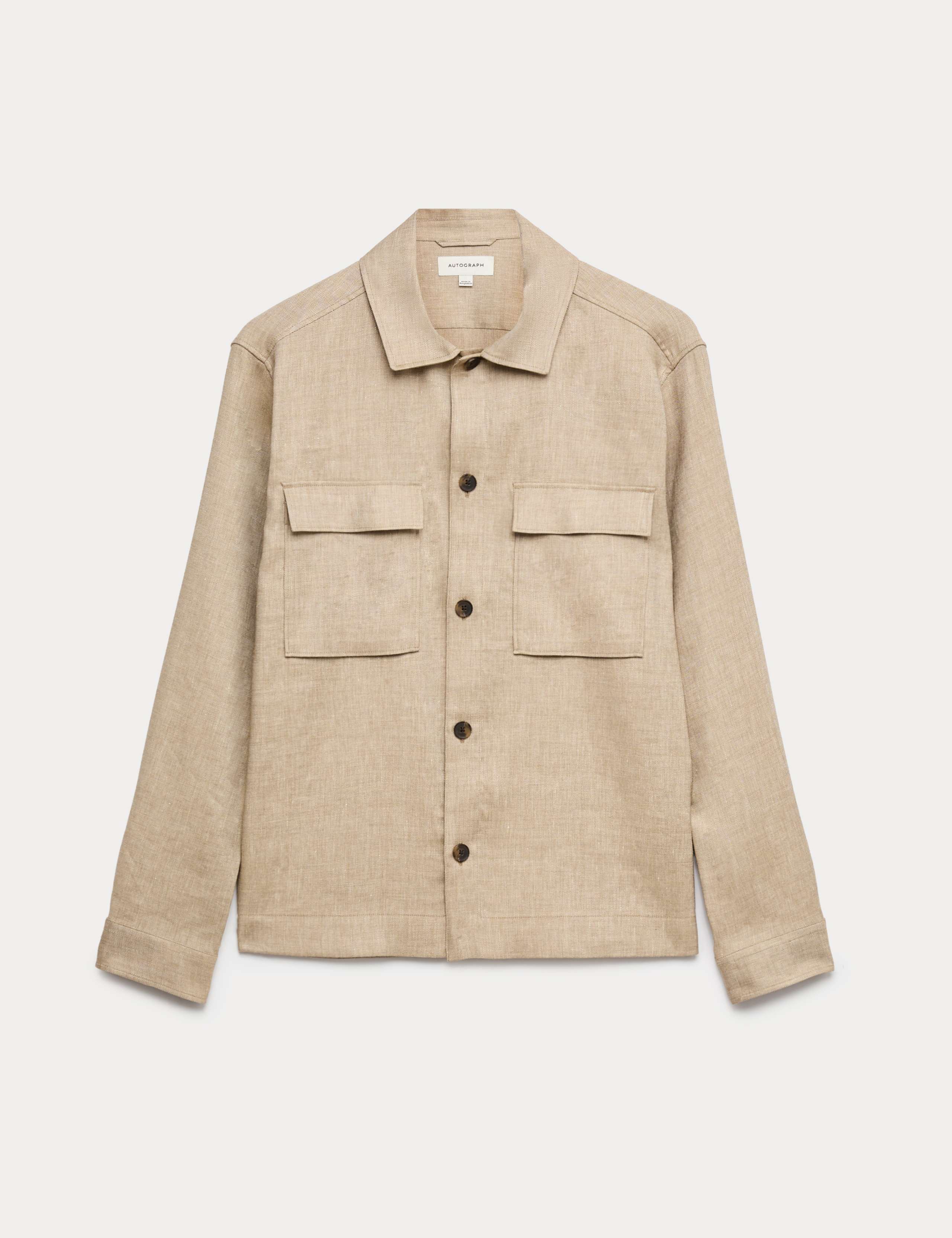 Linen Blend Twill Performance Overshirt 2 of 7