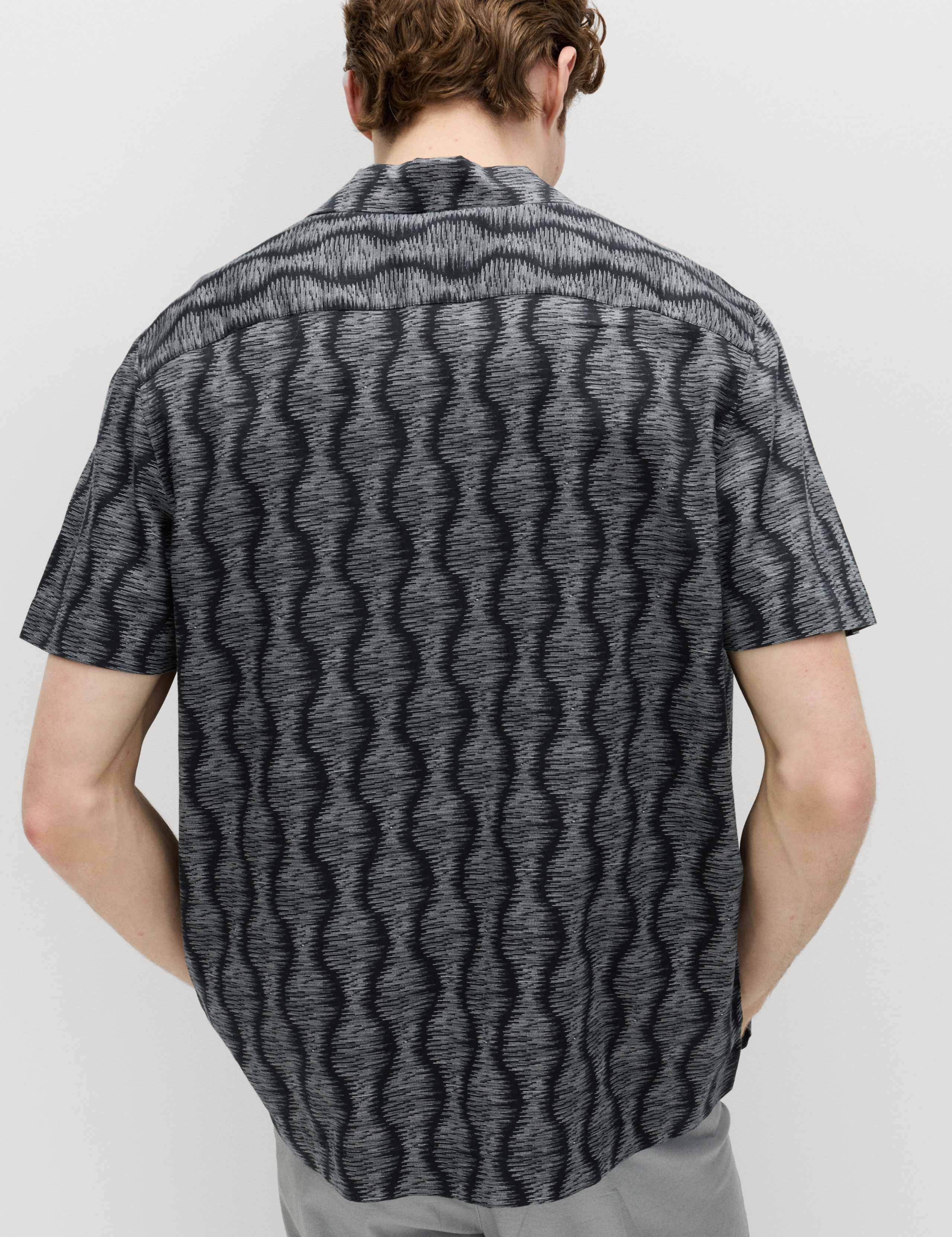 Pure Cotton Geometric Short Sleeve Shirt 4 of 6