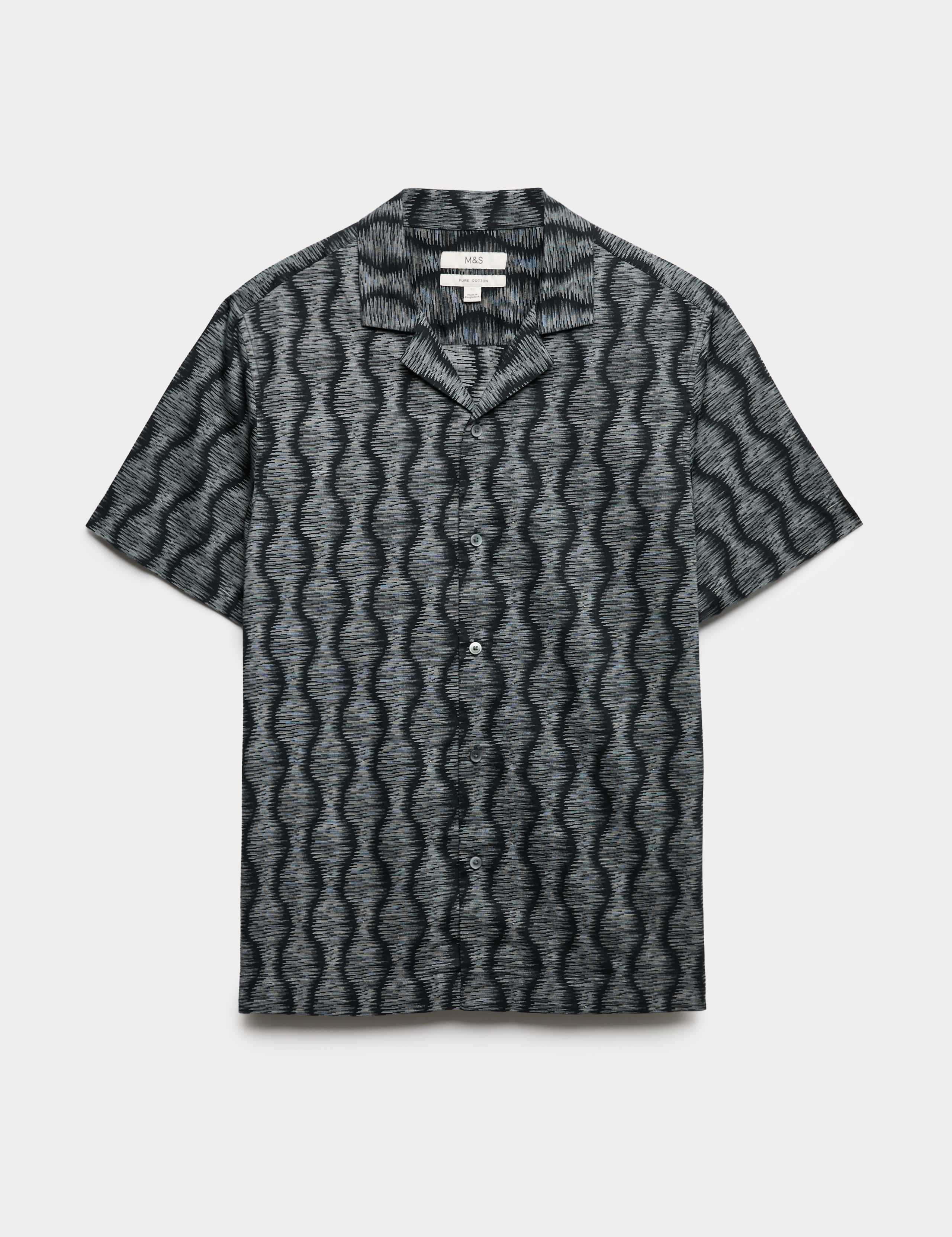Pure Cotton Geometric Short Sleeve Shirt 2 of 6