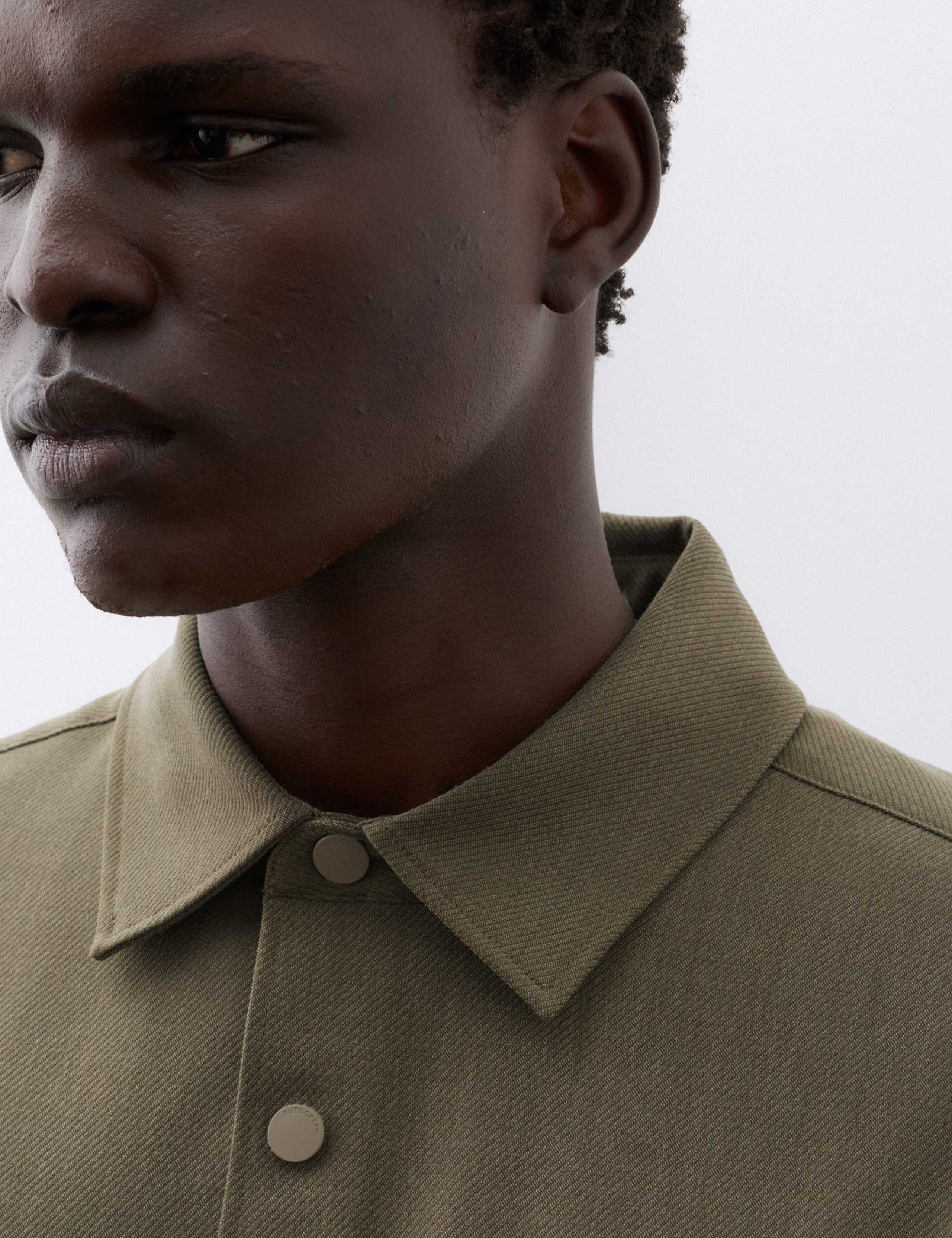 Regular Fit Stretch Twill Overshirt 7 of 7