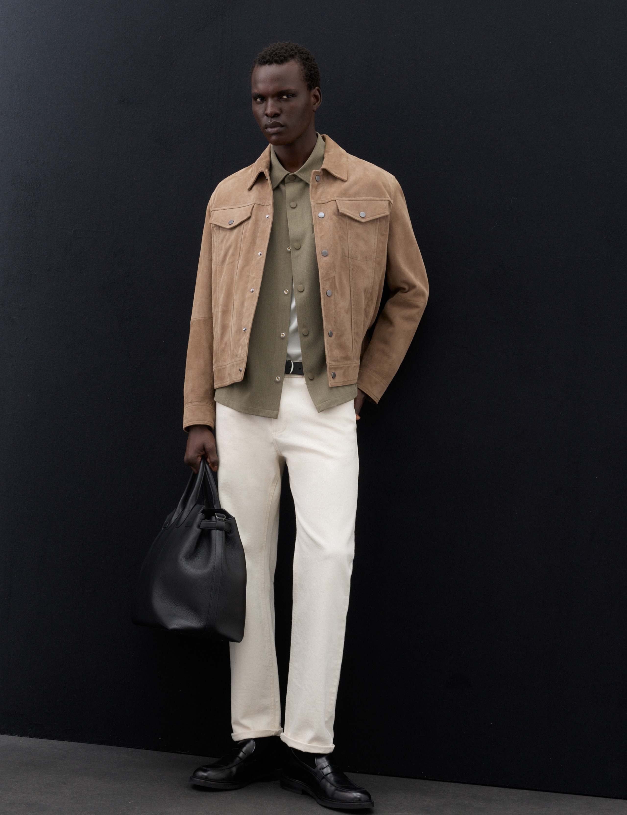 Regular Fit Stretch Twill Overshirt 4 of 7