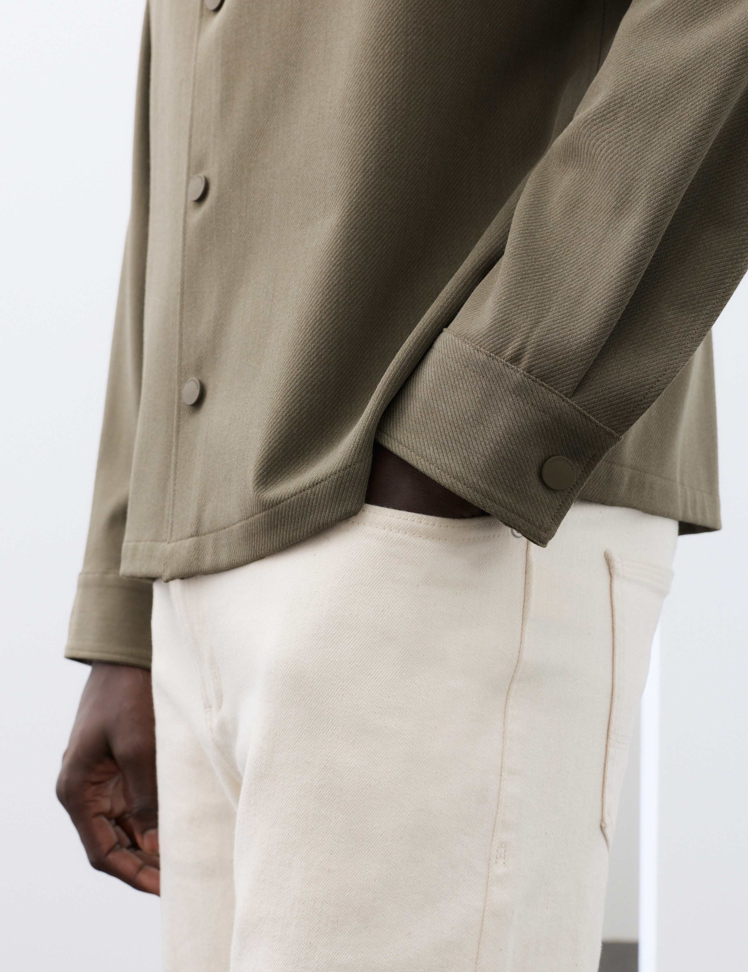Regular Fit Stretch Twill Overshirt 5 of 7