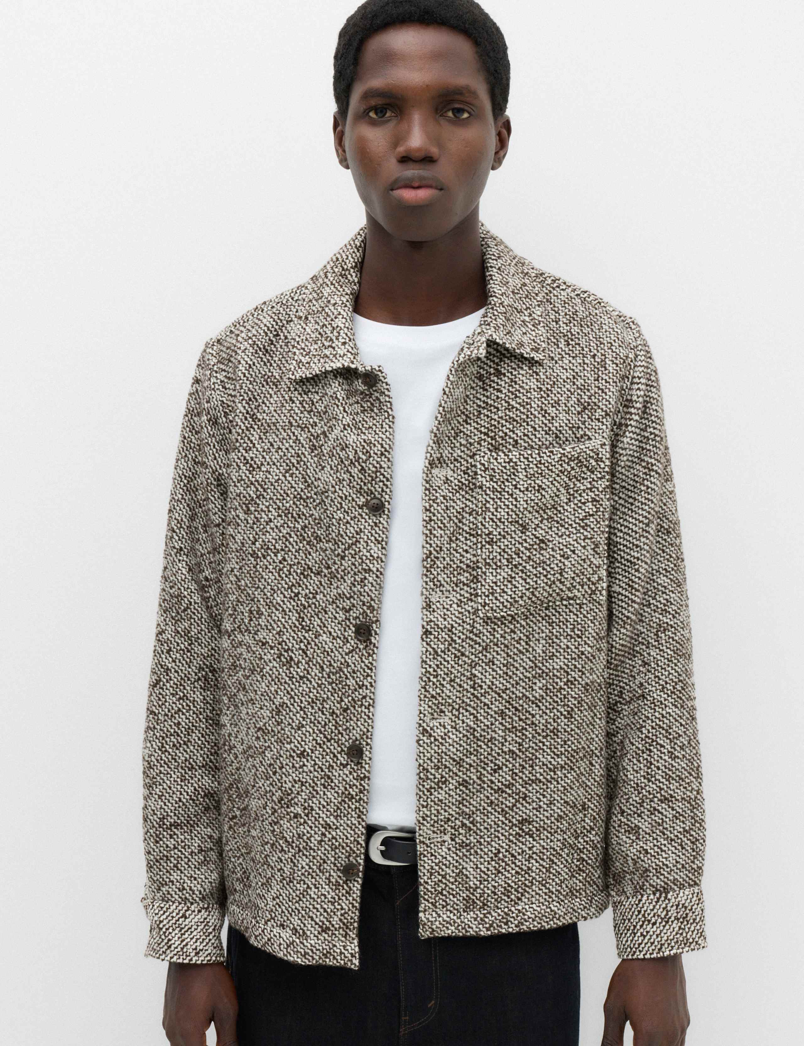 Textured Regular Fit Overshirt 1 of 7