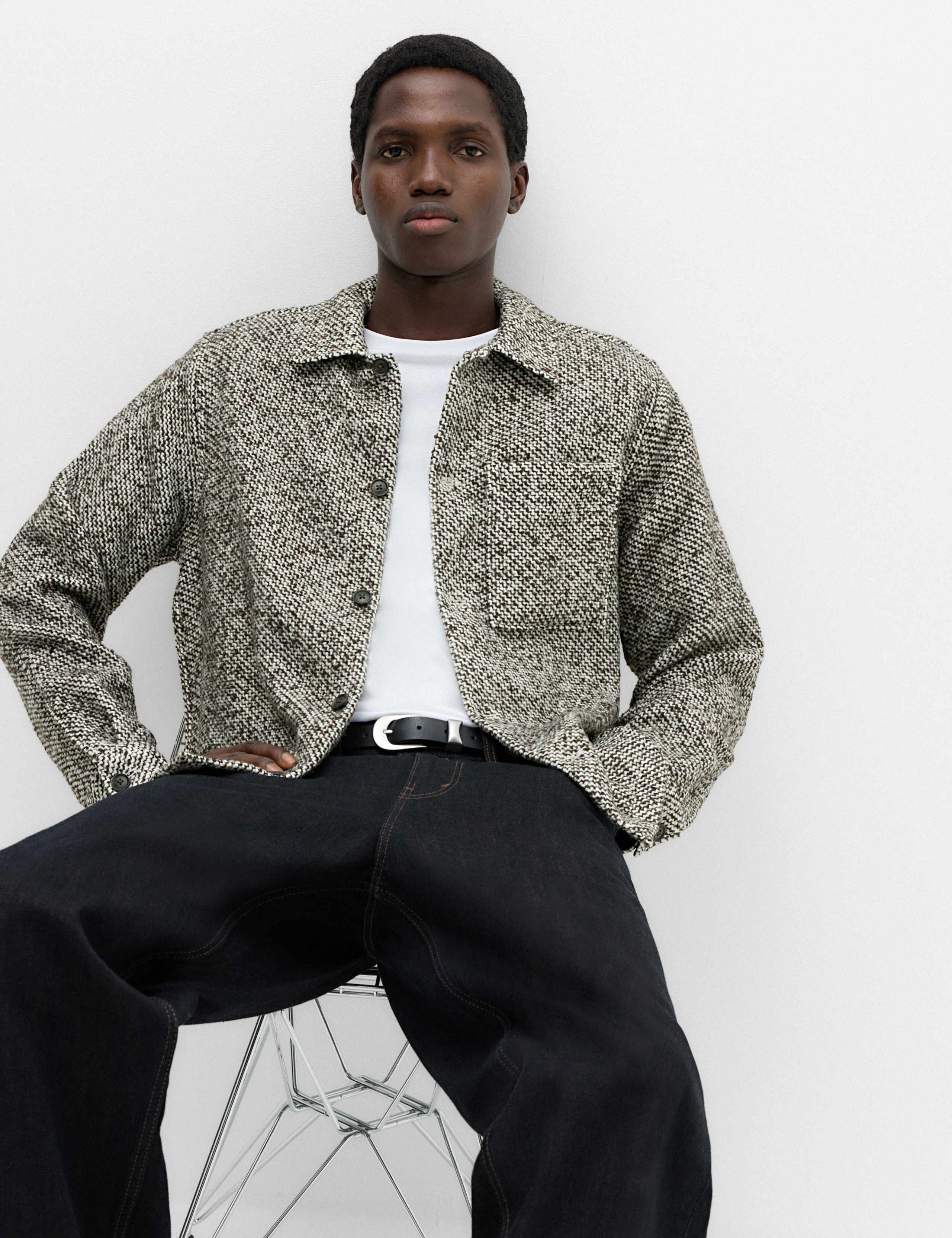 Textured Regular Fit Overshirt 7 of 7