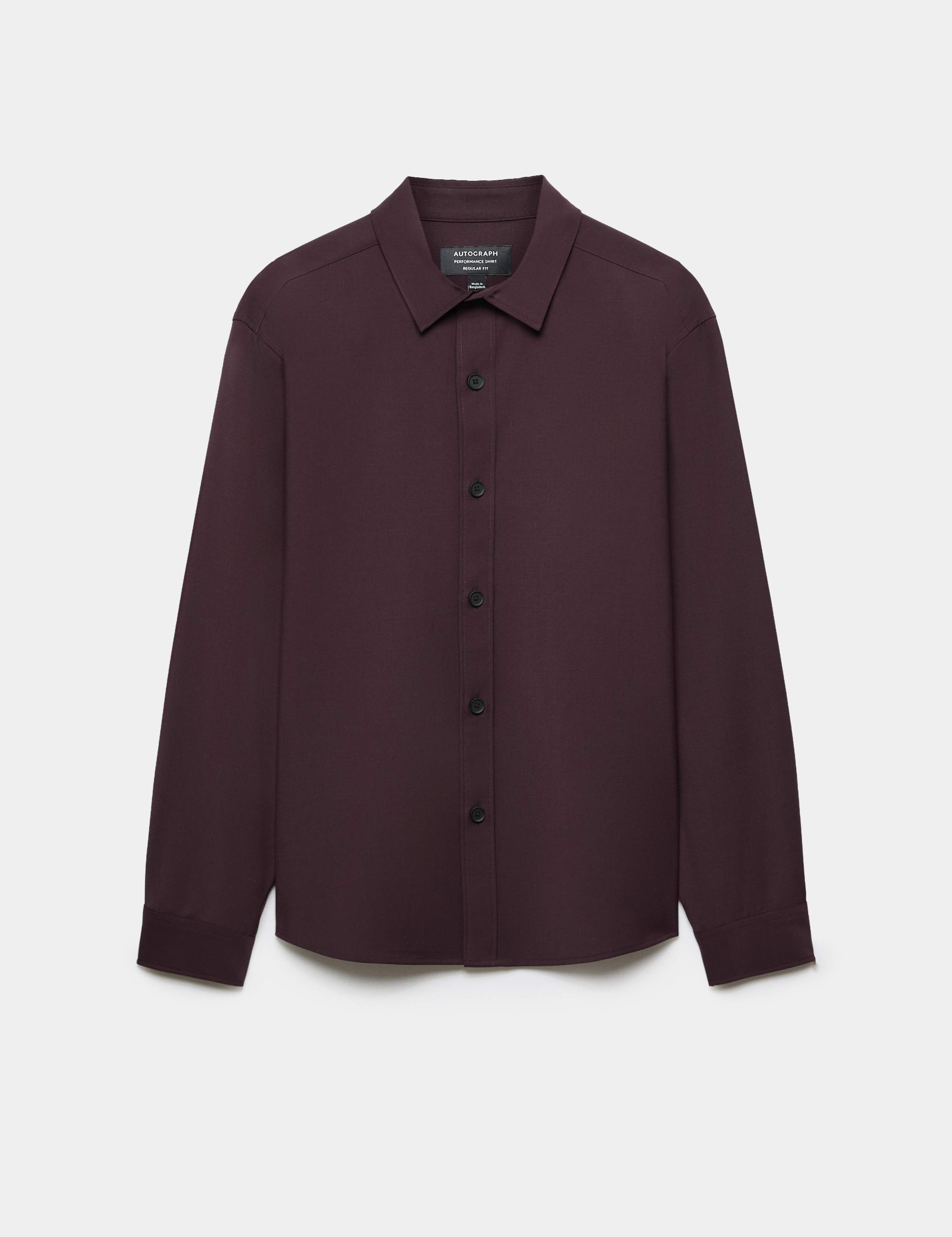 Regular Fit Wool Blend Stretch Overshirt 1 of 1