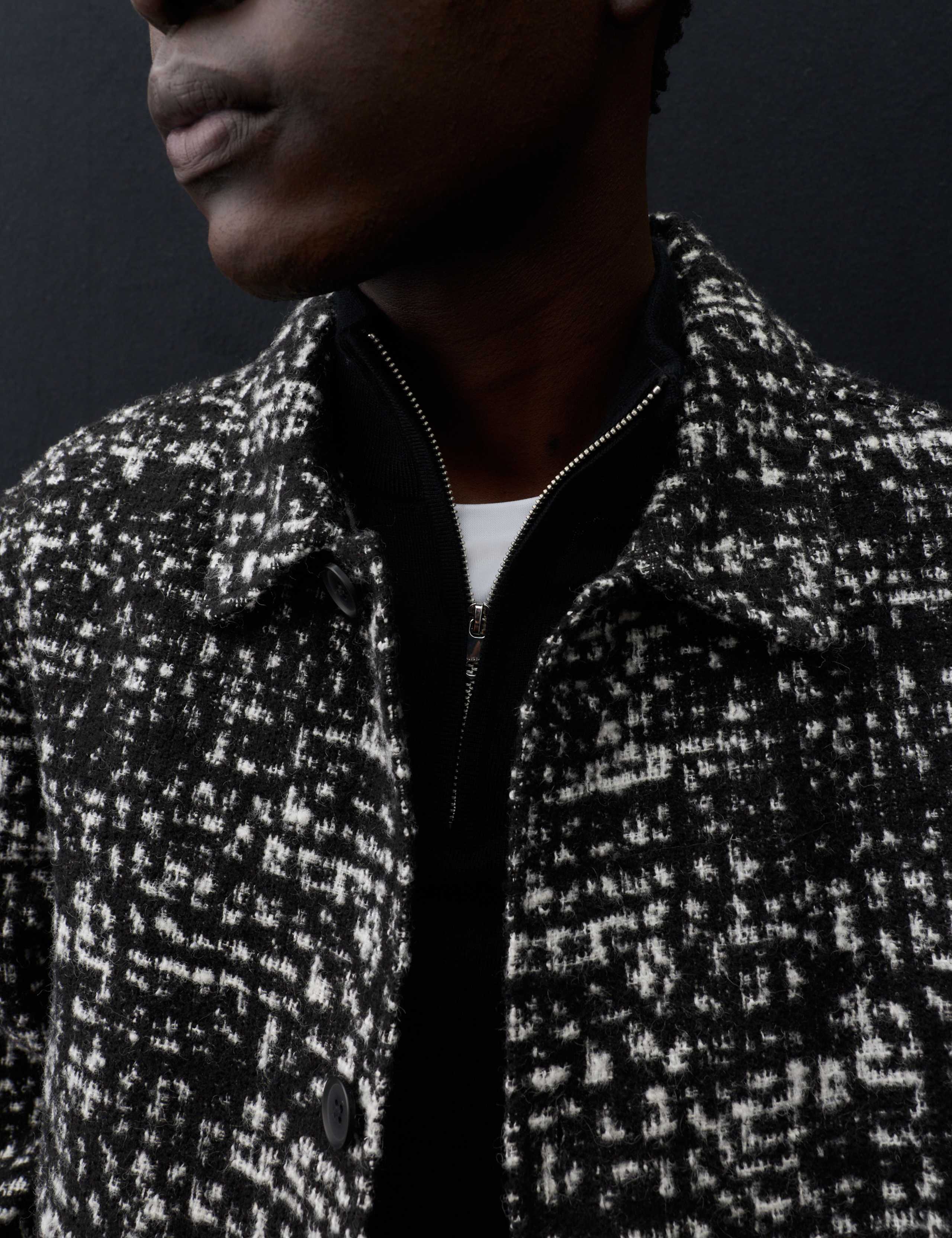 Regular Fit Wool Blend Textured Overshirt 5 of 7