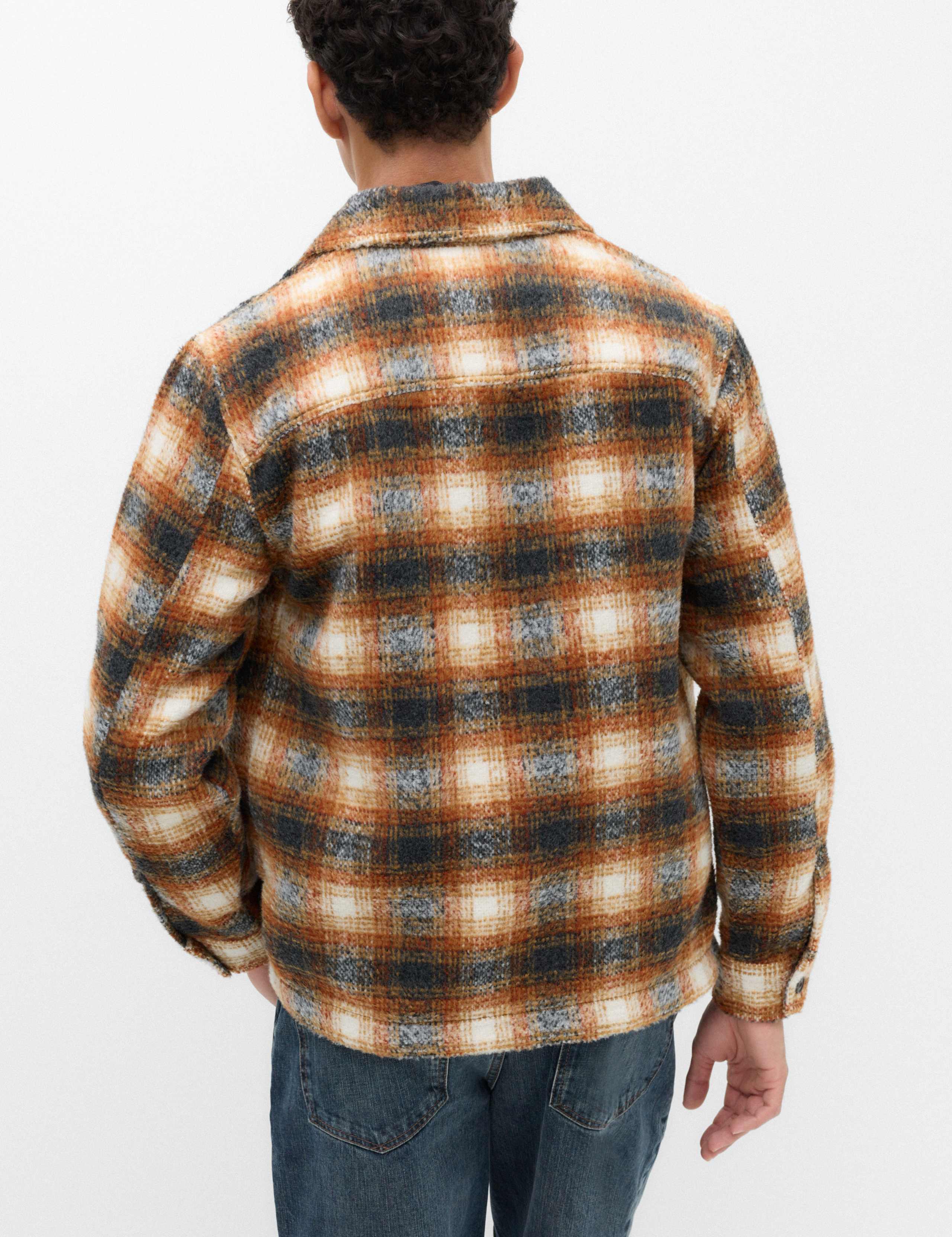 Brushed Checked Zip Overshirt 6 of 7