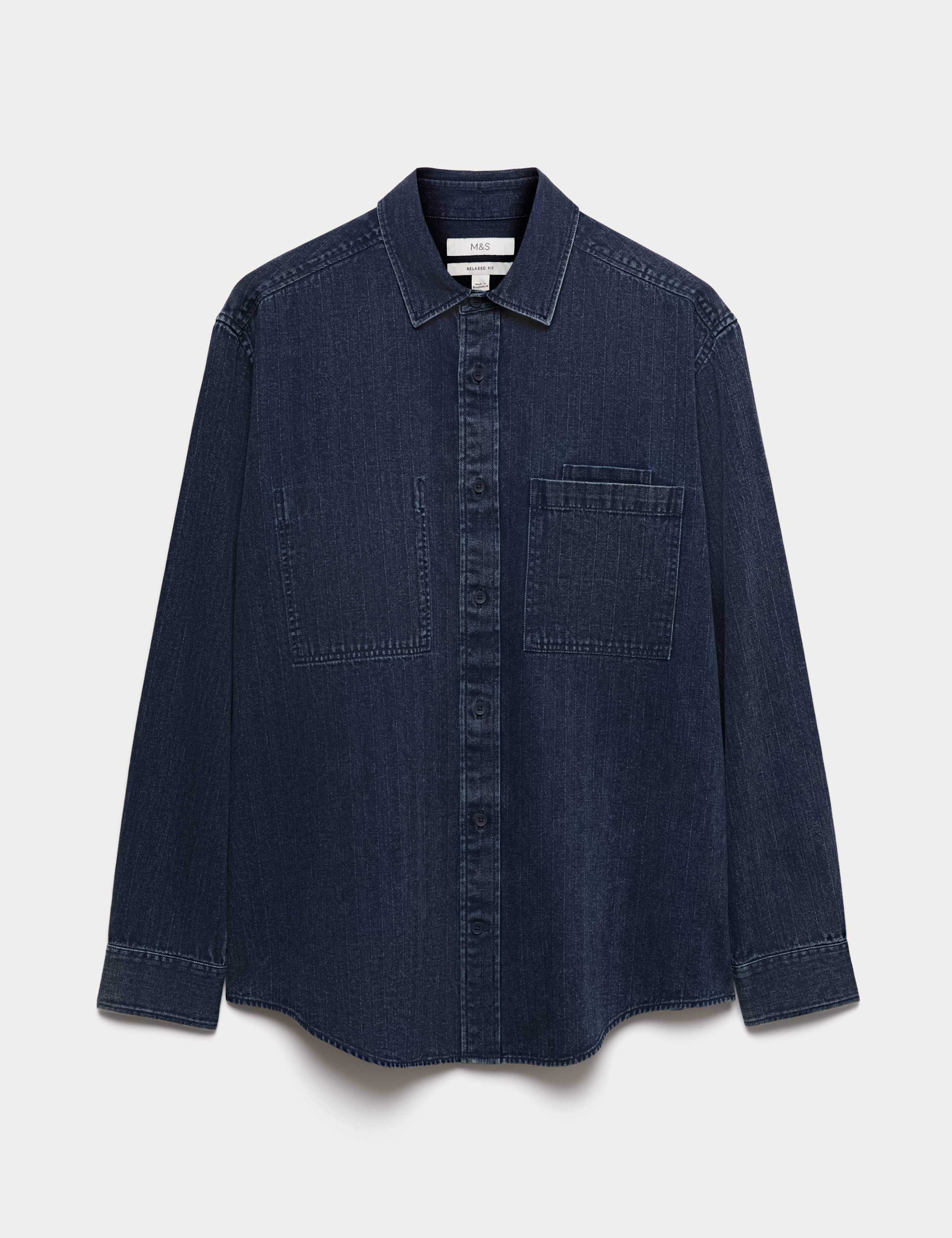 Regular Fit Pure Cotton Denim Stripe Shirt 2 of 6