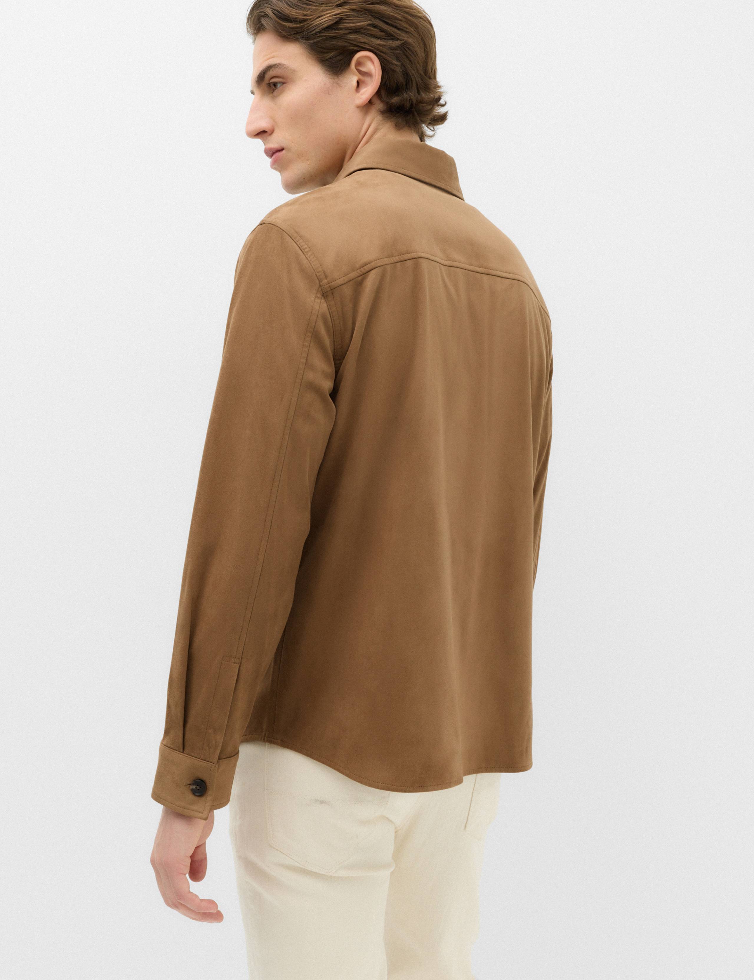 Regular Fit Faux Suede Overshirt 5 of 6