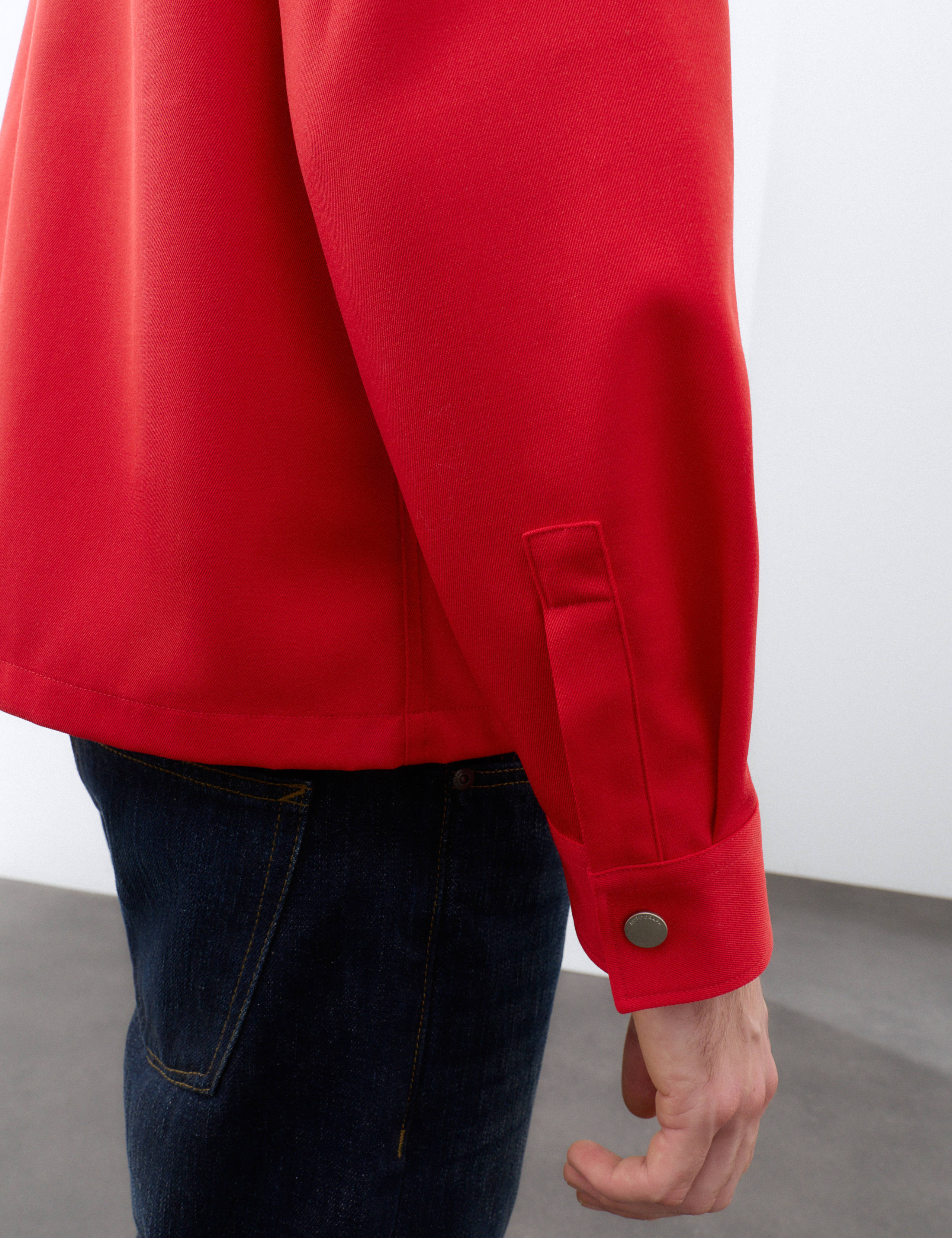 Wool Blend Twill Utility Overshirt 4 of 6