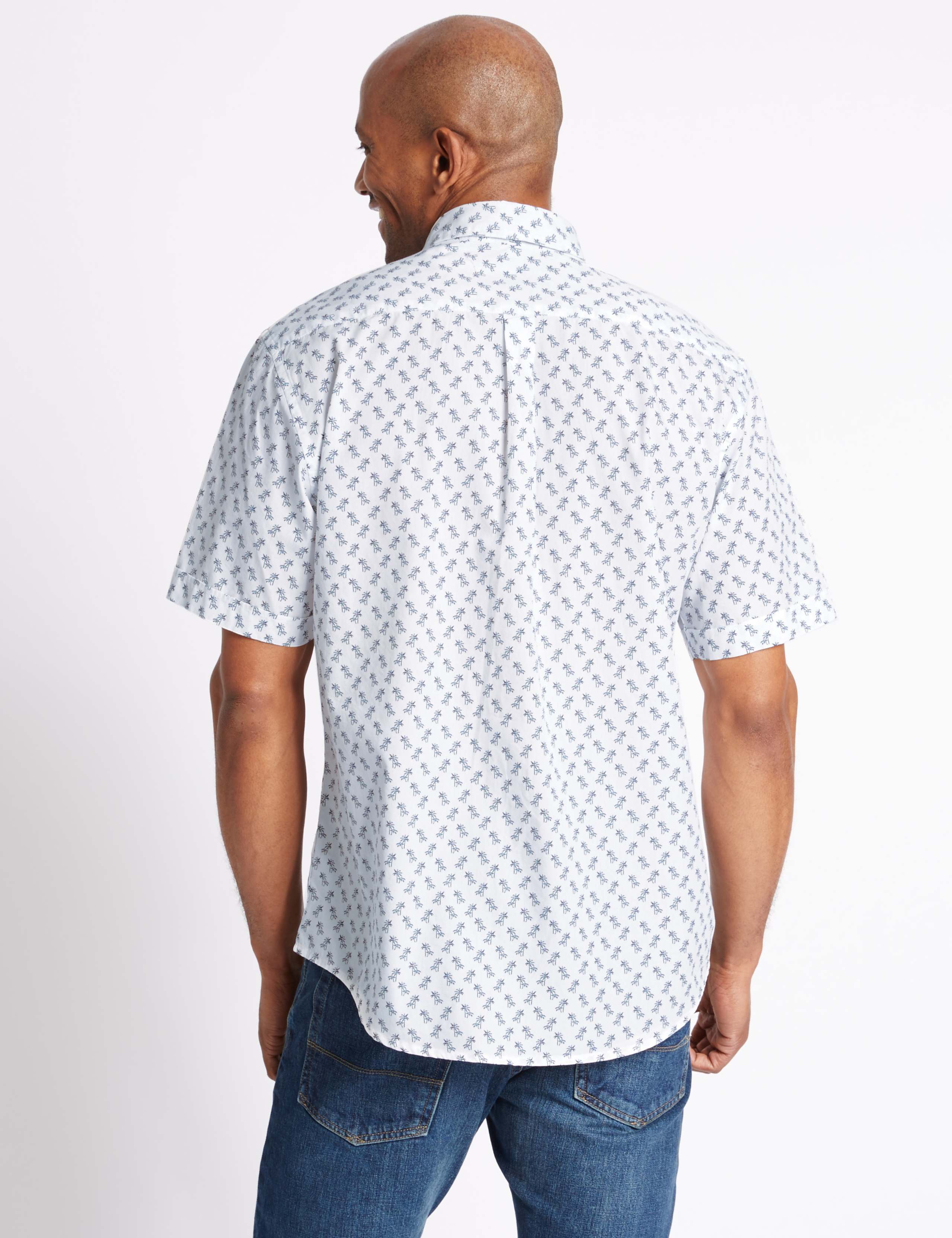 Pure Cotton Printed Shirt with Pocket 3 of 4