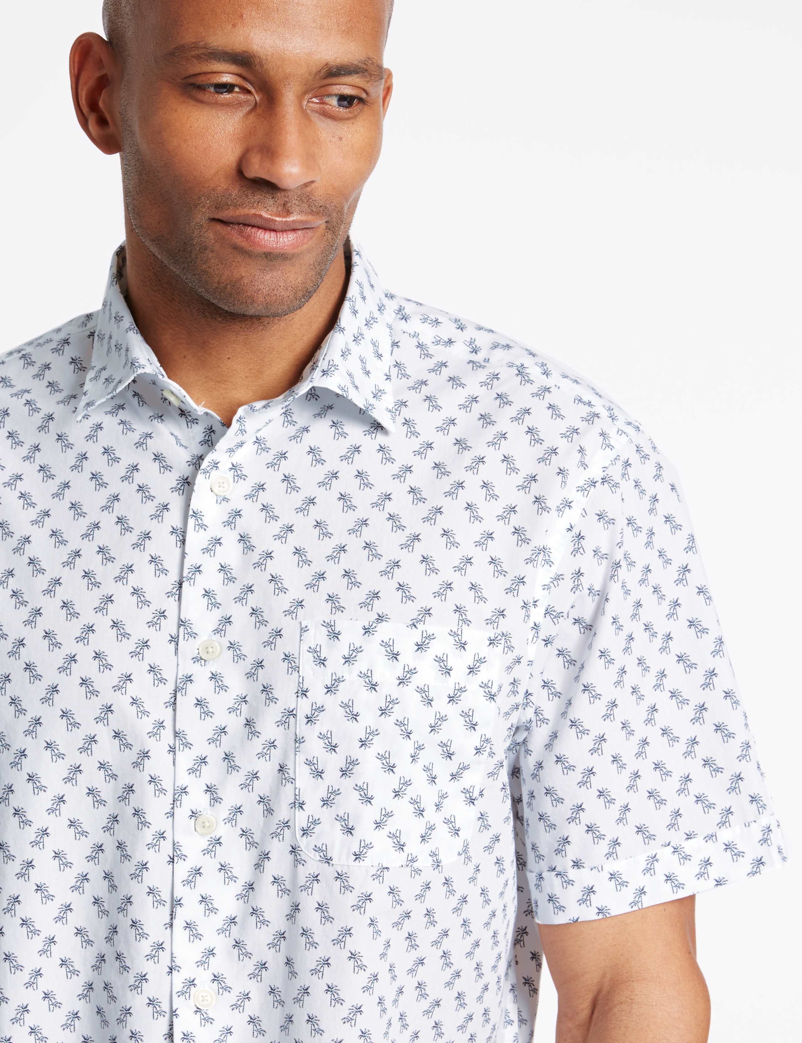 Pure Cotton Printed Shirt with Pocket 4 of 4