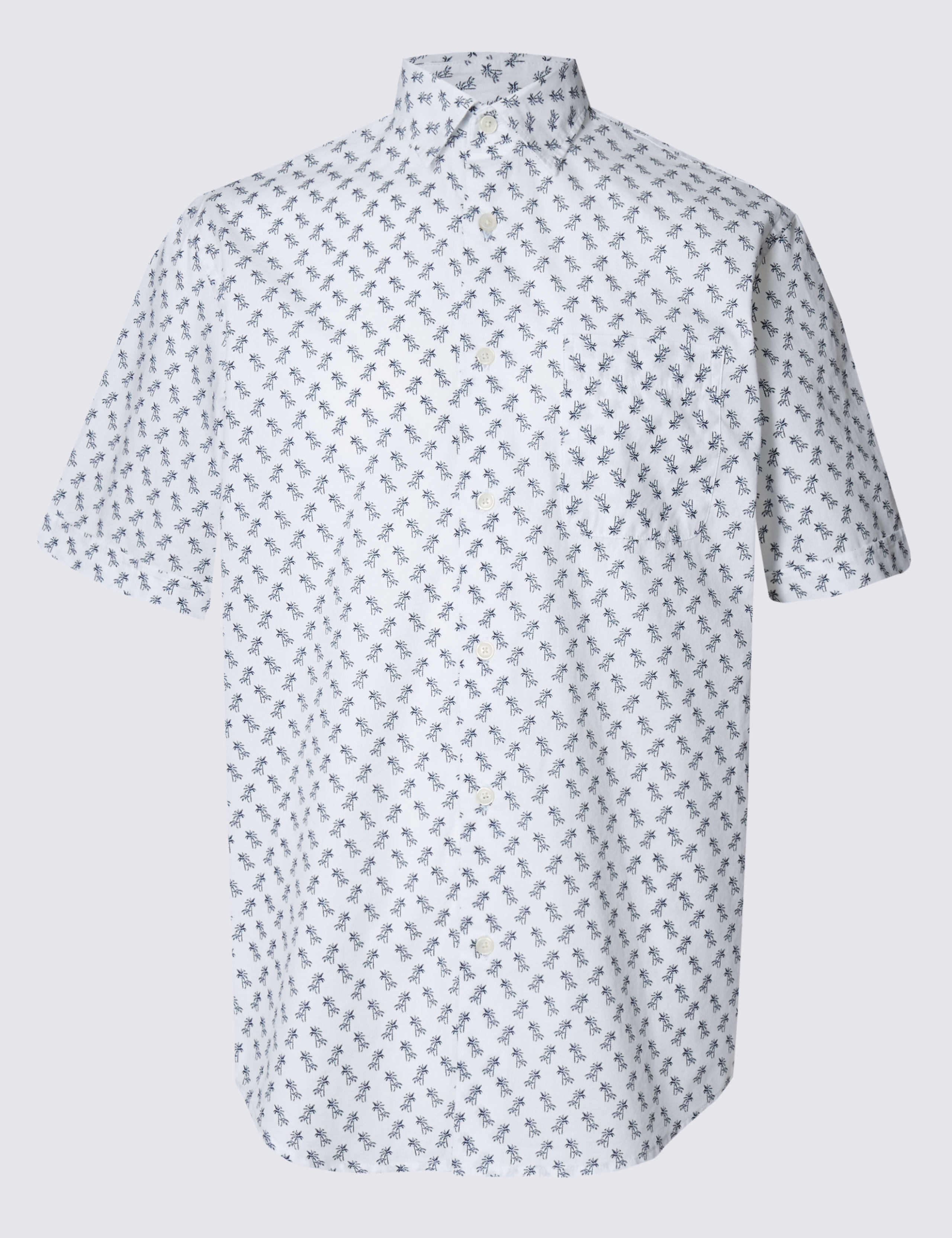 Pure Cotton Printed Shirt with Pocket 2 of 4