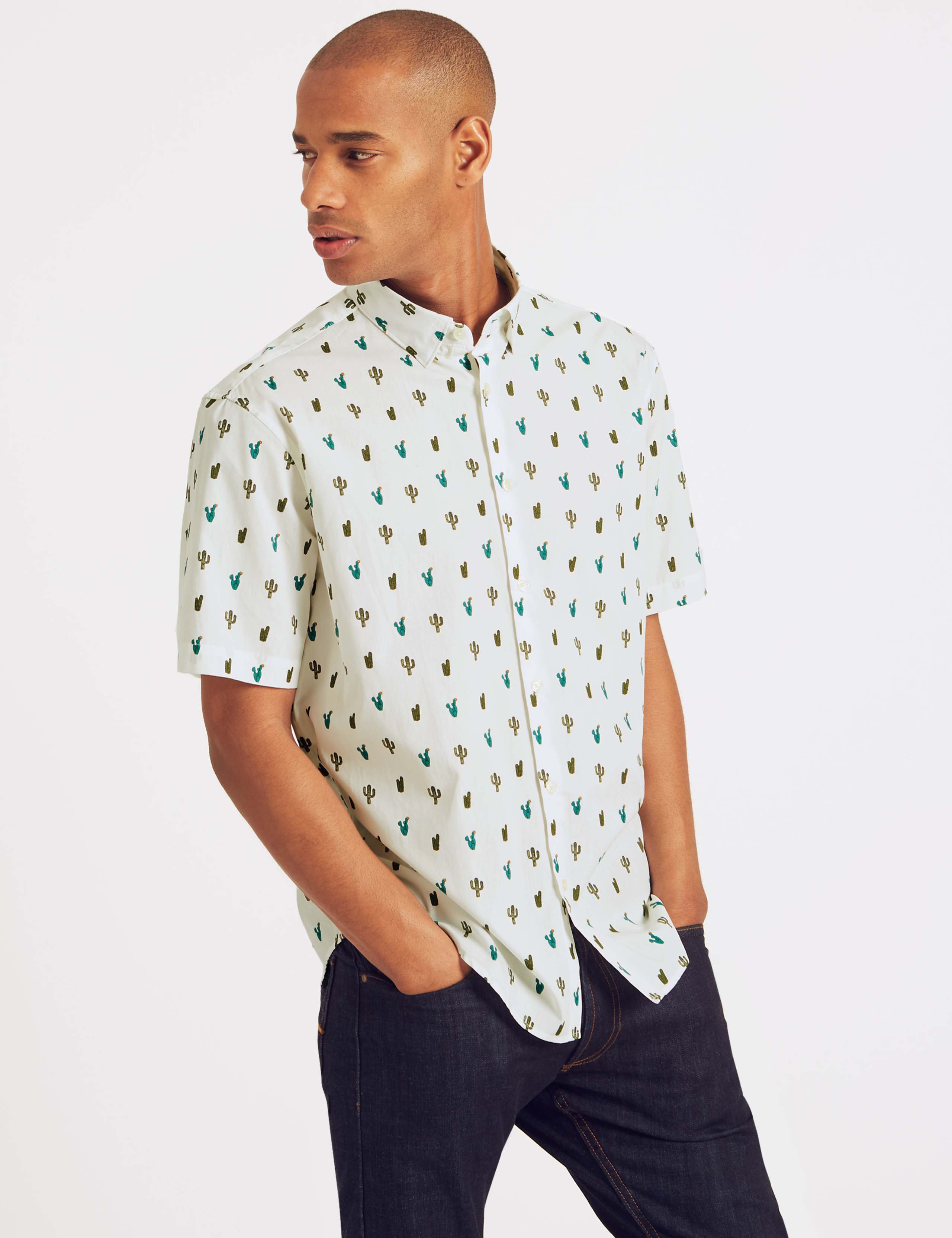 Pure Cotton Cactus Print Shirt 1 of 5