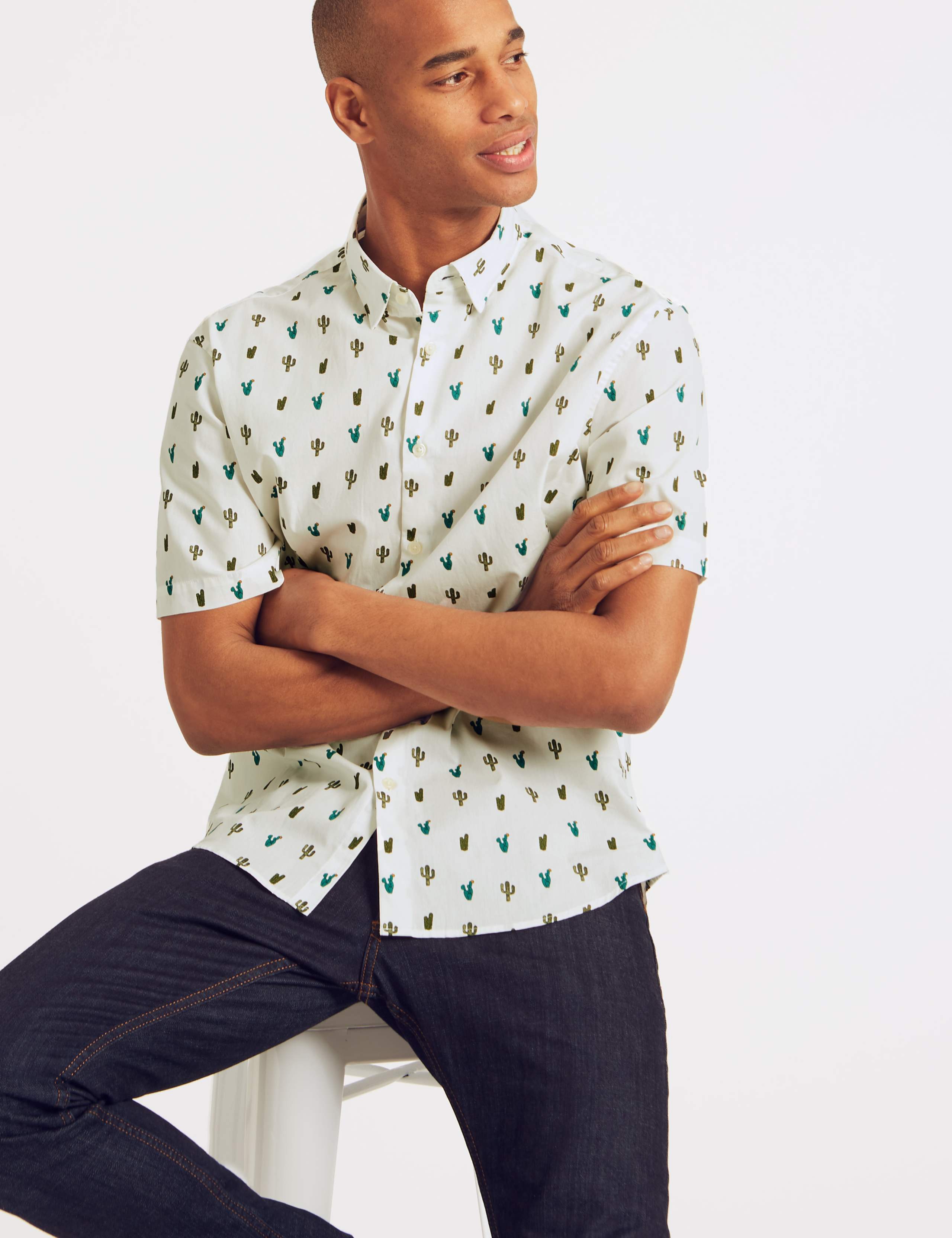 Pure Cotton Cactus Print Shirt 3 of 5