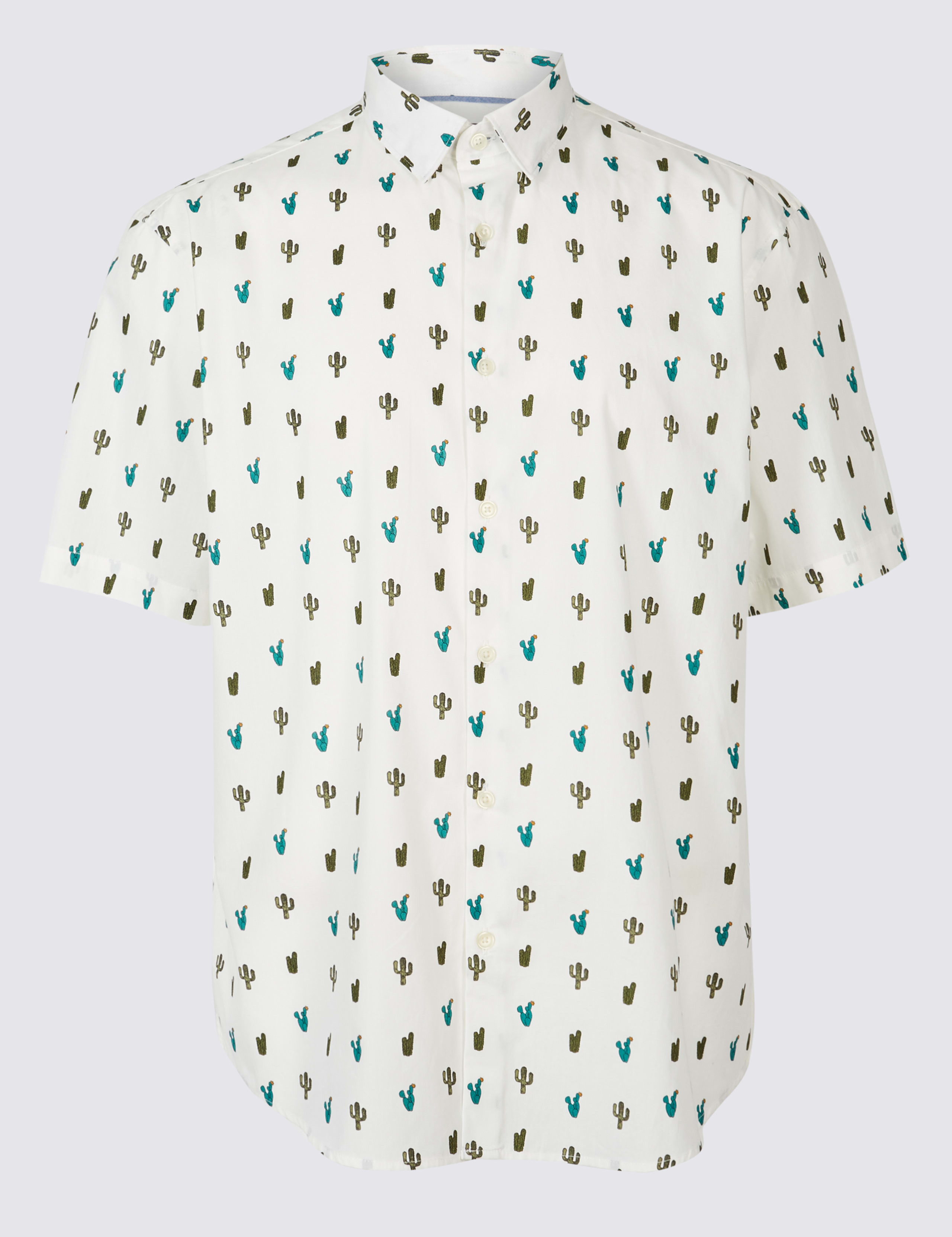 Pure Cotton Cactus Print Shirt 2 of 5