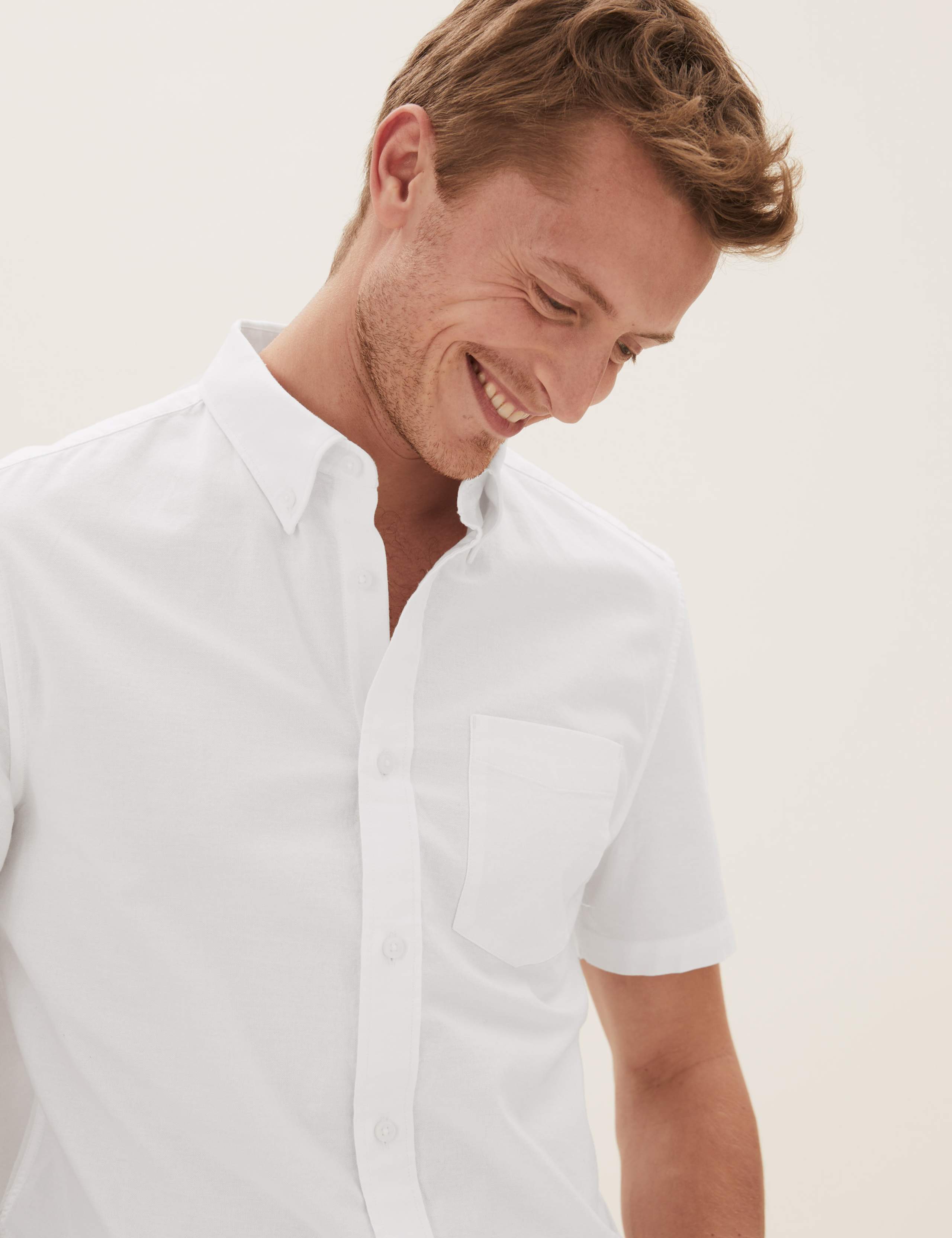 Slim Pure Cotton Oxford Shirt 1 of 4