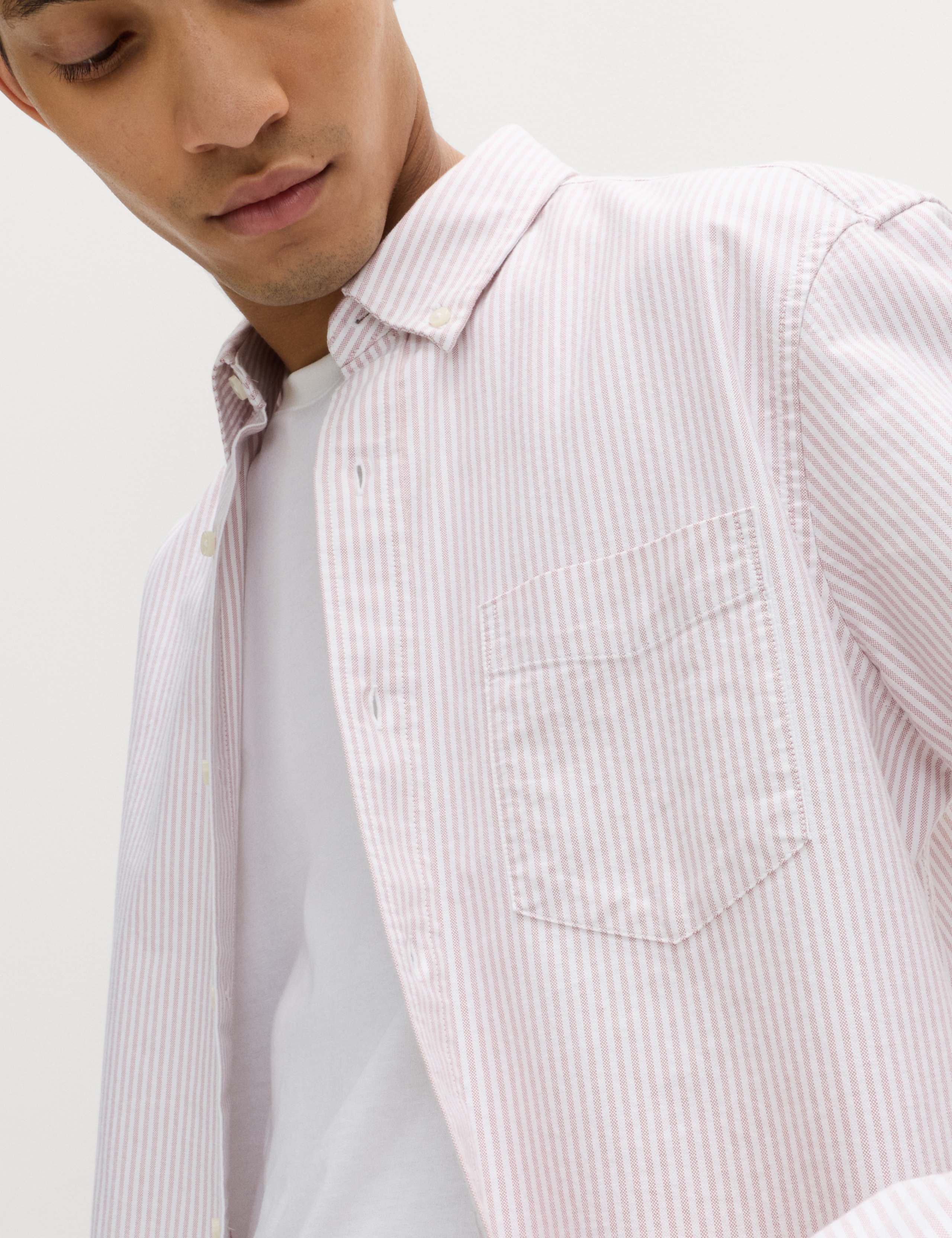 Ultimate Pure Cotton Striped Oxford Shirt 5 of 7