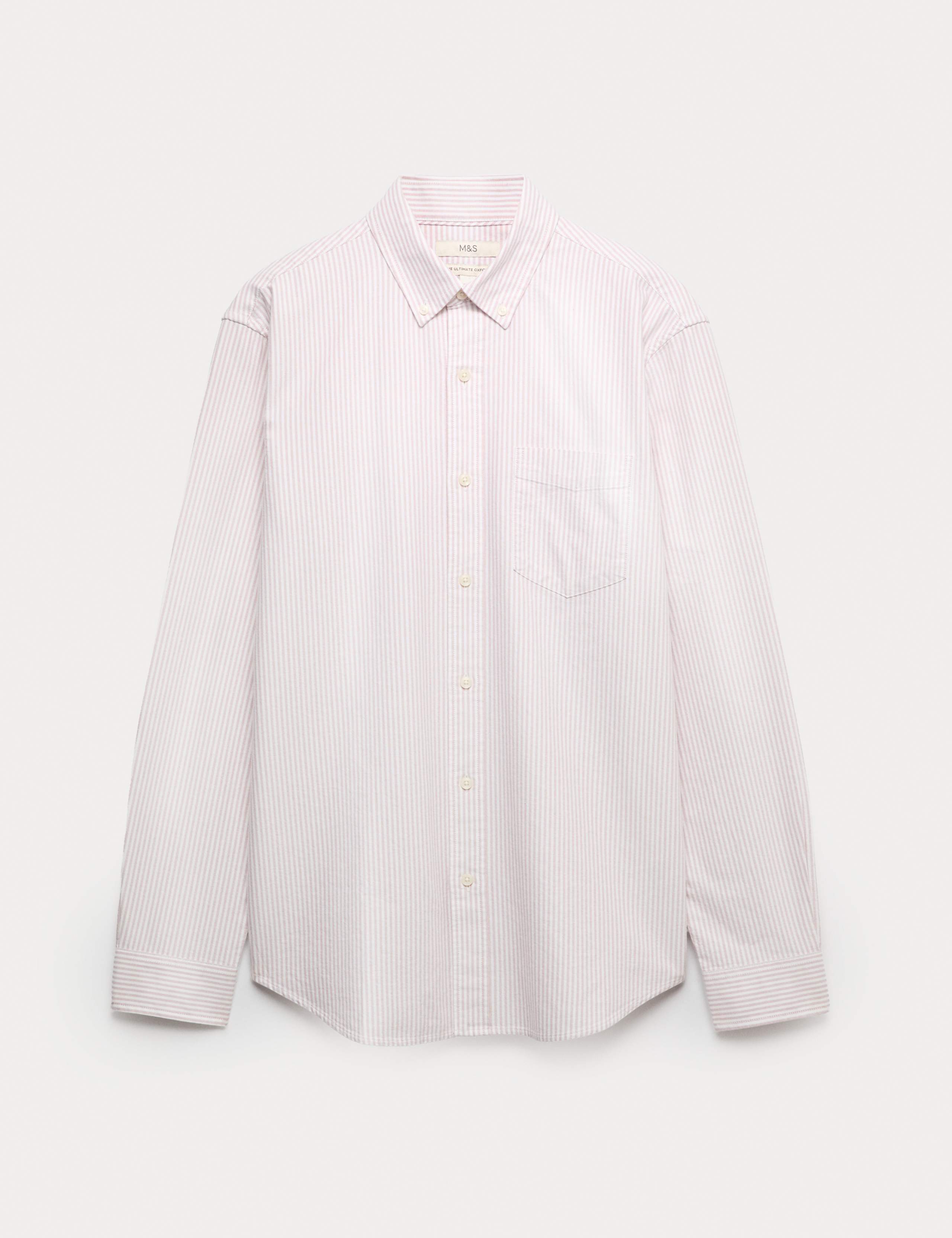 Ultimate Pure Cotton Striped Oxford Shirt 2 of 7
