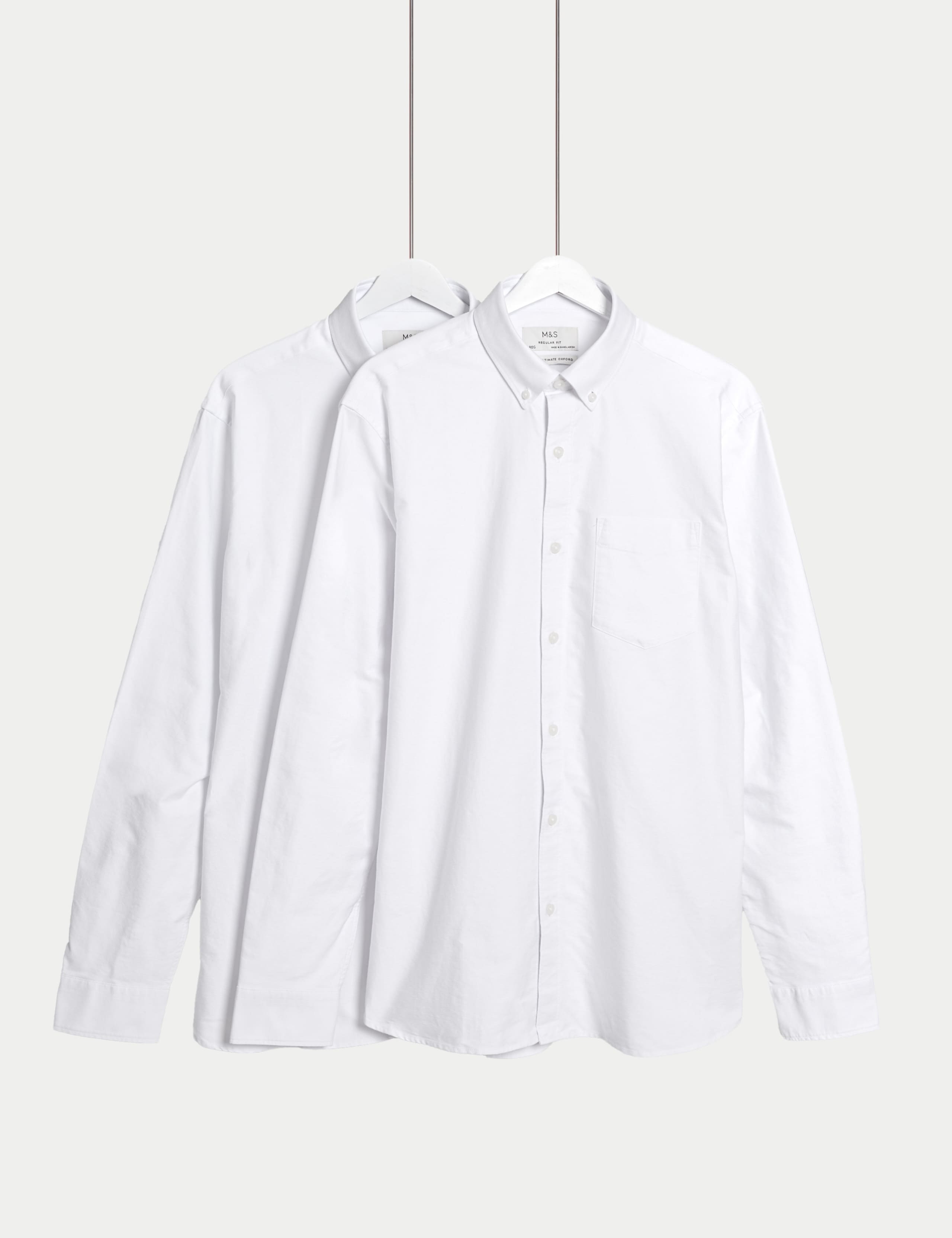 Ultimate 2pk Regular Fit Pure Cotton Oxford Shirts 1 of 6