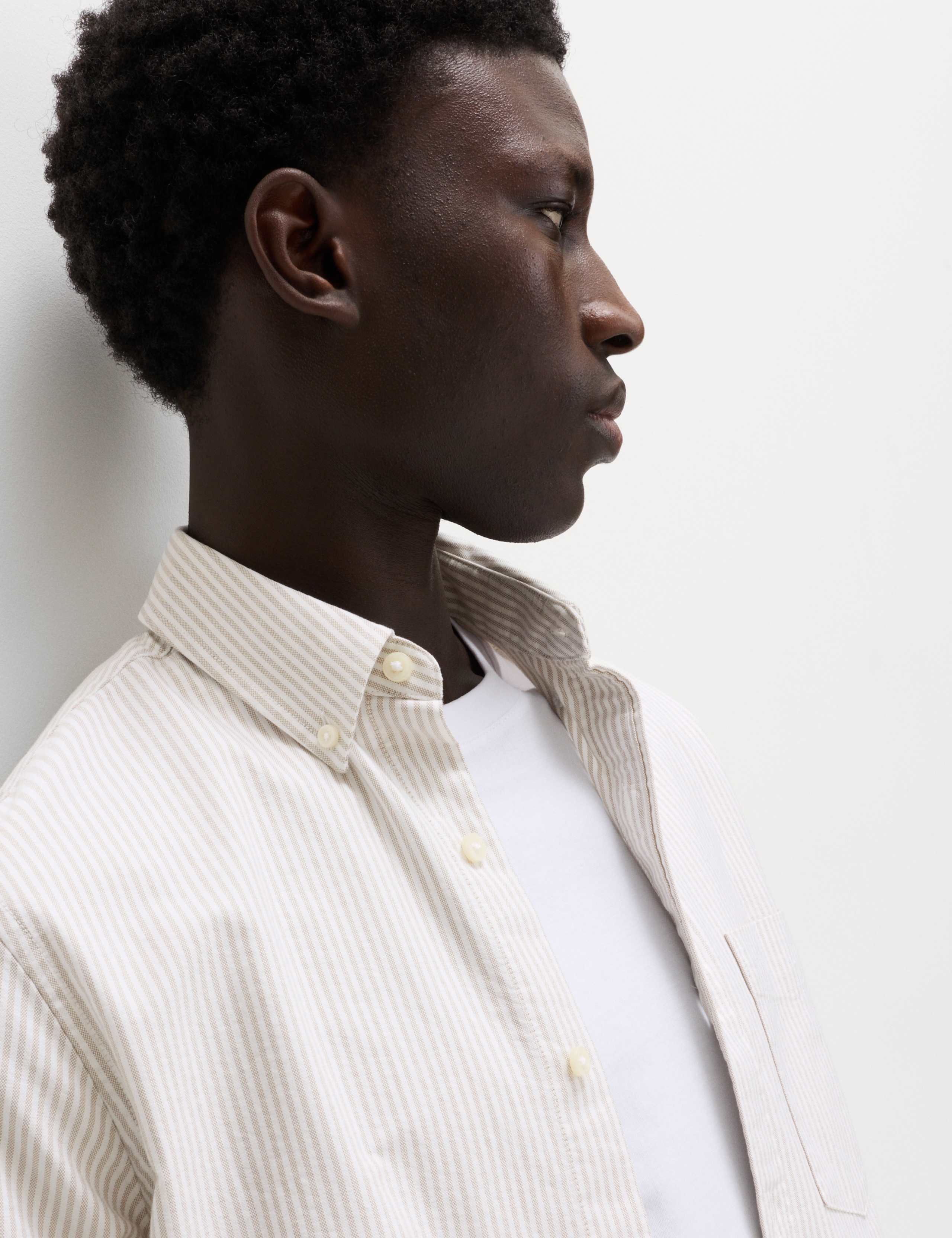 Ultimate Pure Cotton Striped Oxford Shirt 3 of 5