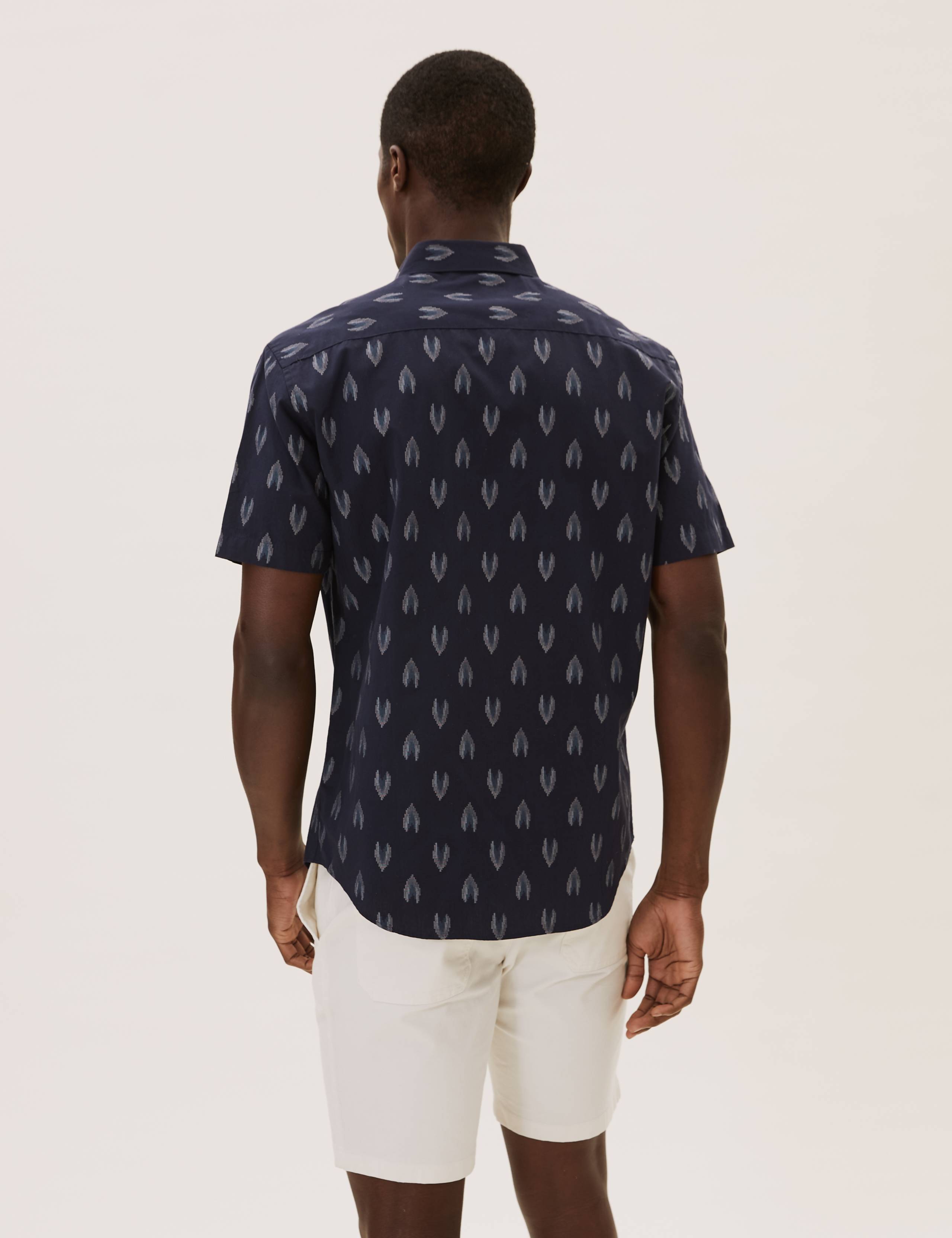 Pure Cotton Ikat Print Shirt 4 of 4