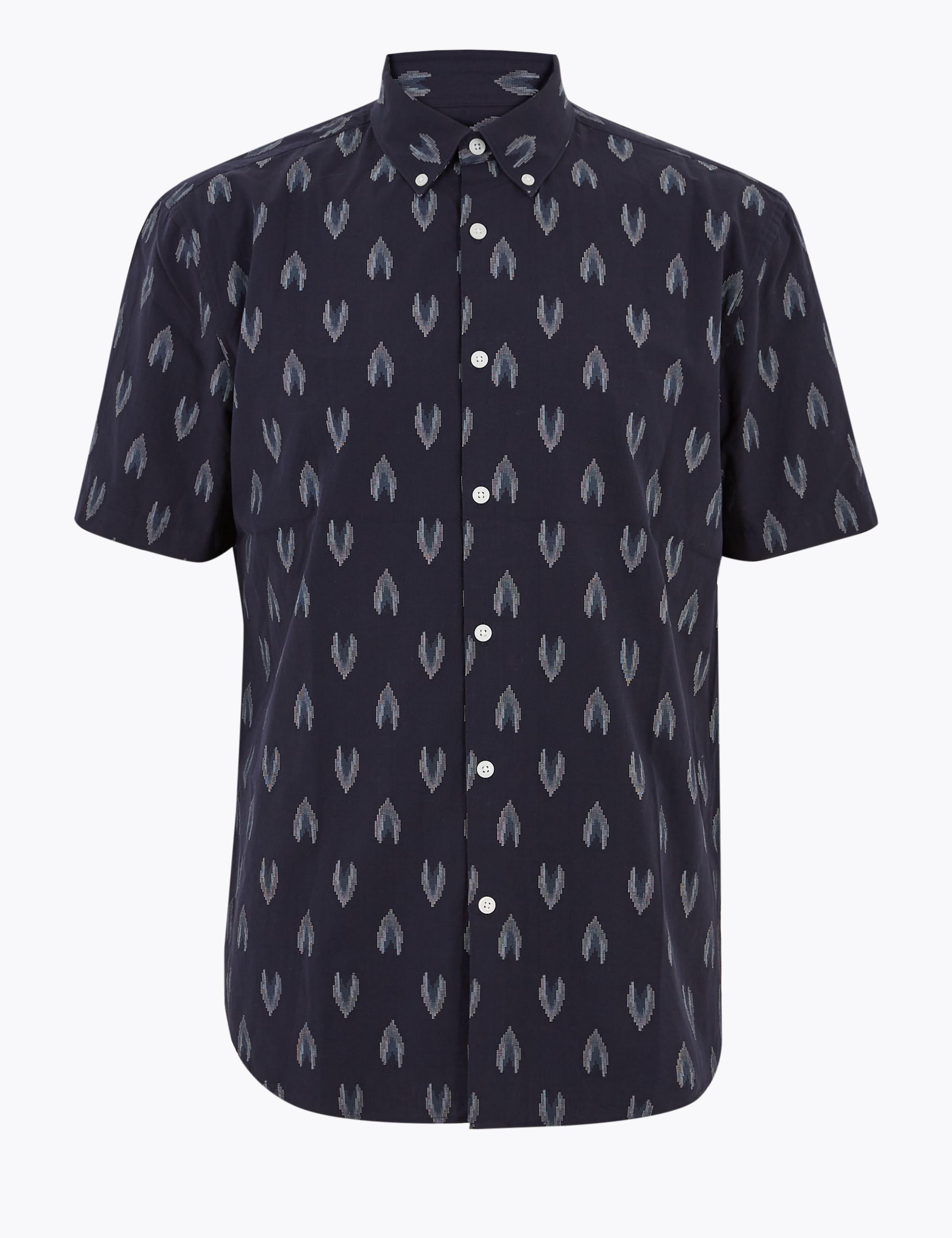 Pure Cotton Ikat Print Shirt 2 of 4