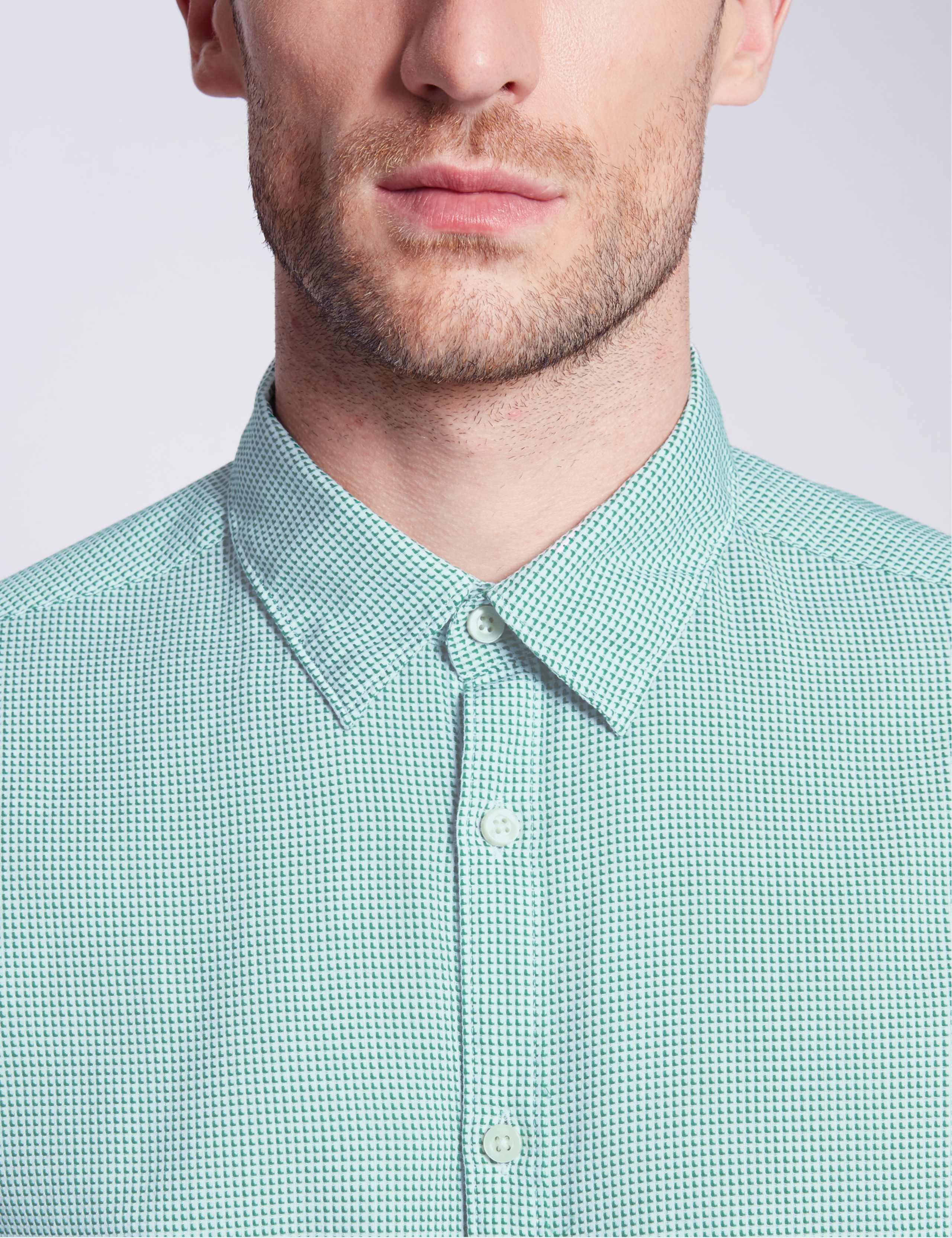 Italian Fabric Pure Cotton Tailored Fit Shirt 4 of 5