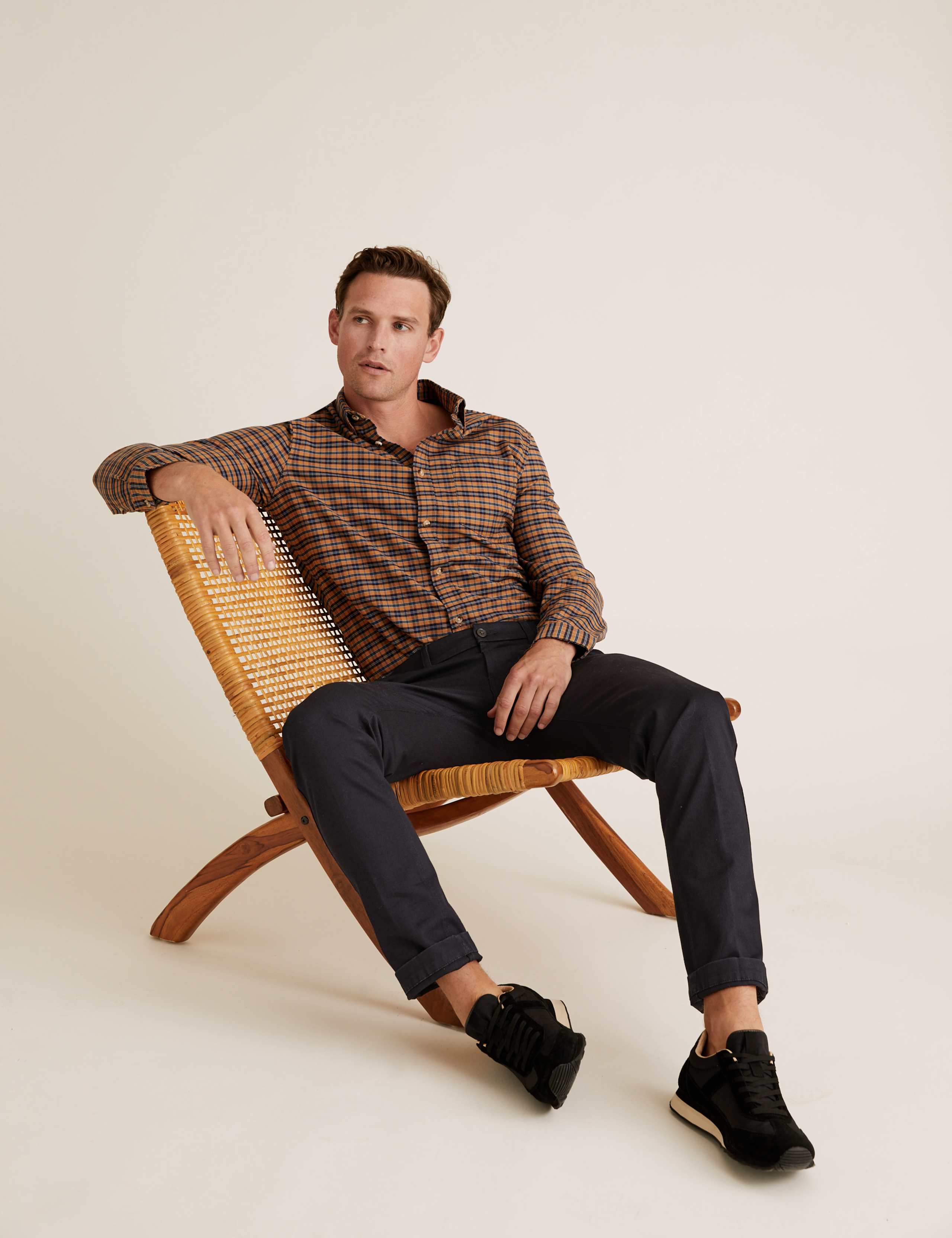 Pure Cotton Check Oxford Shirt 1 of 4