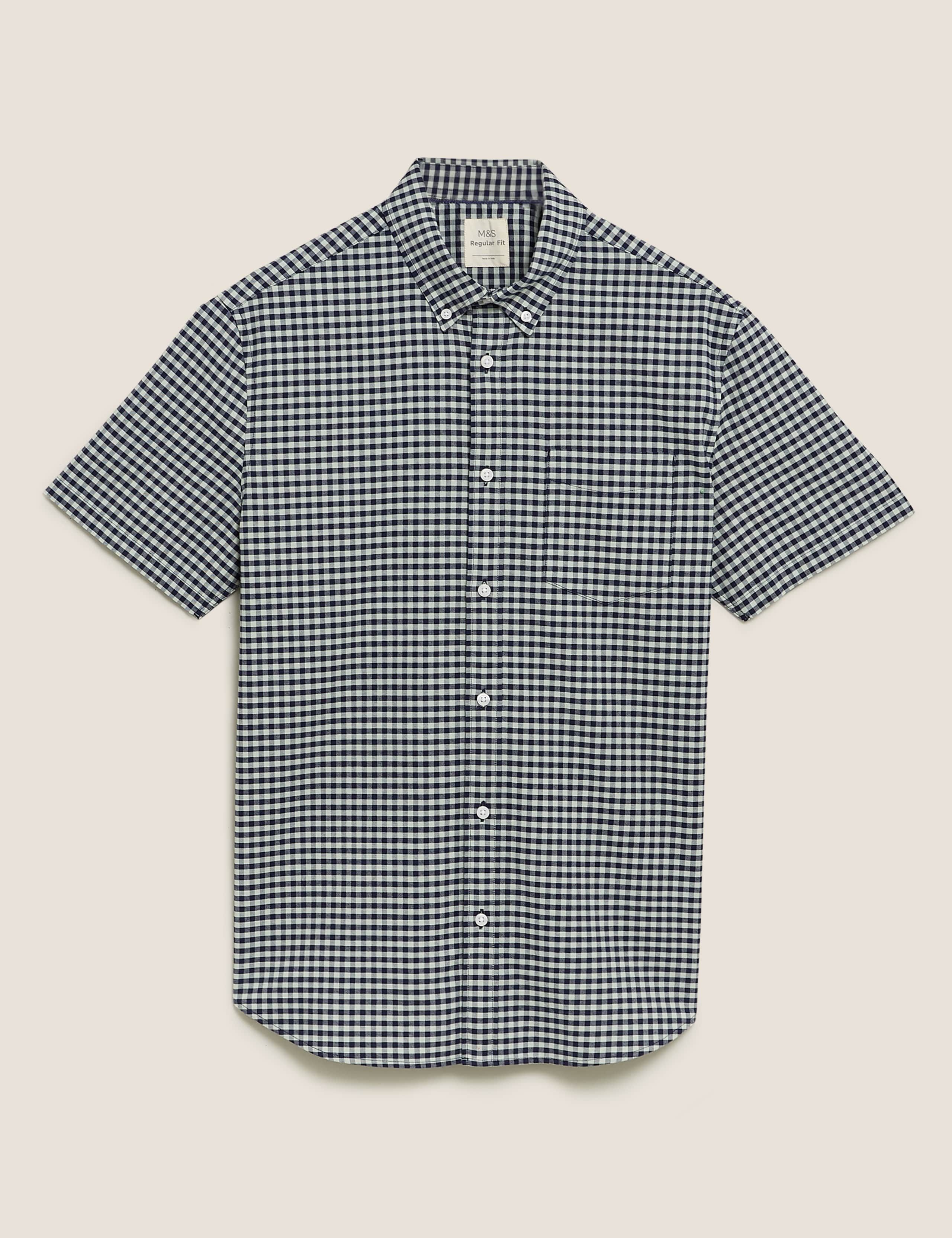 Pure Cotton Gingham Check Oxford Shirt 1 of 1