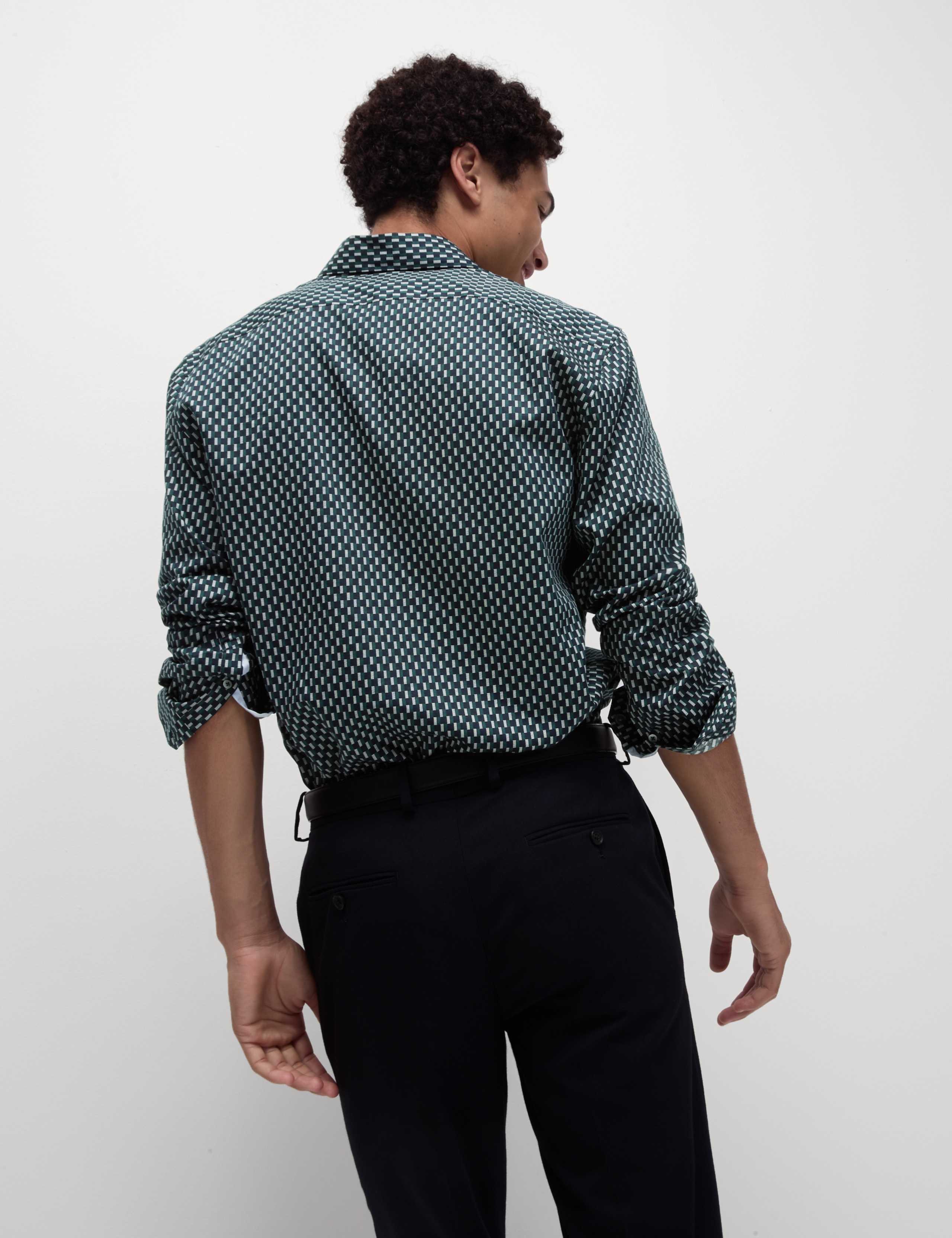 Cotton Blend Print Shirt 5 of 5