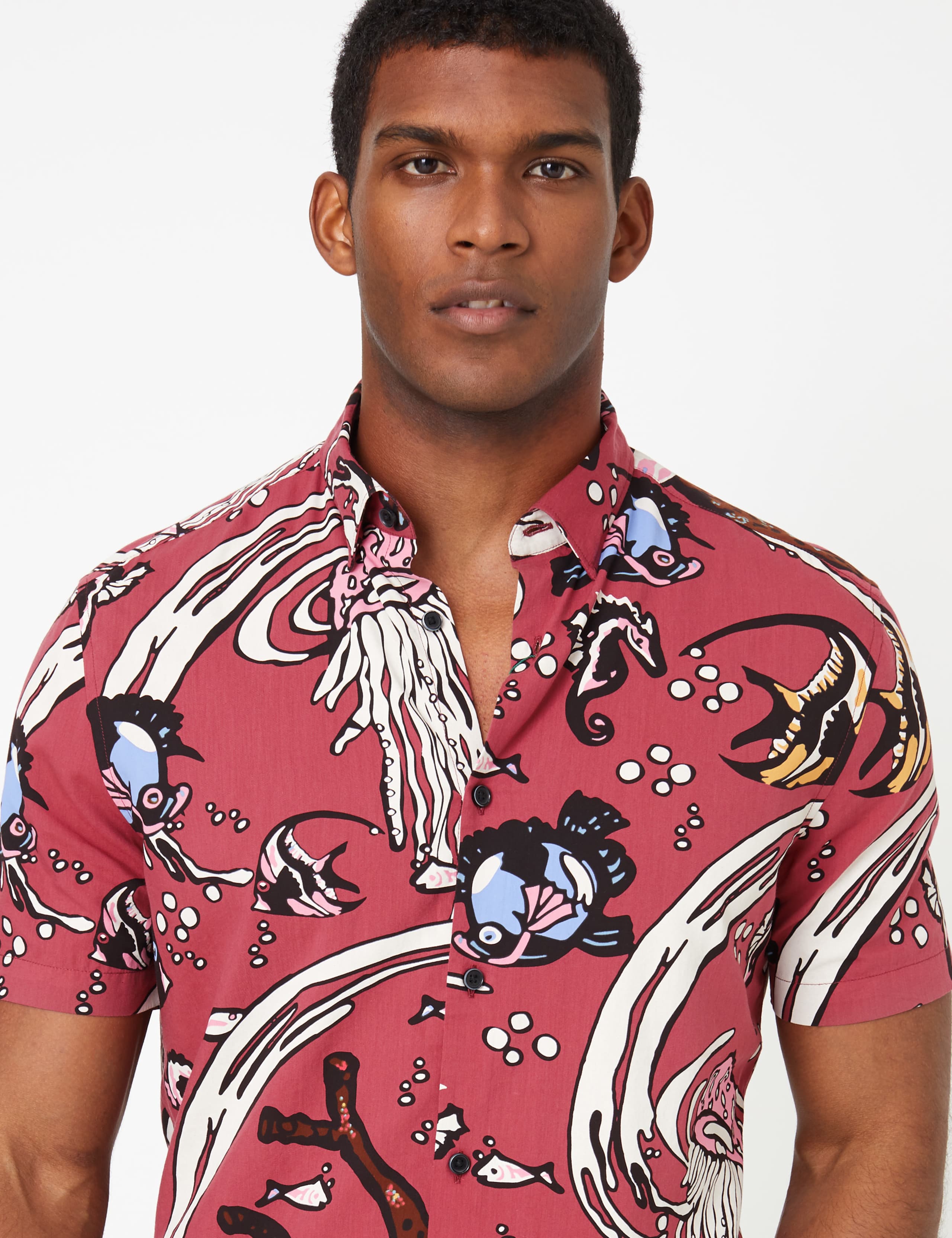 Cotton Big Fish Print Shirt 3 of 4