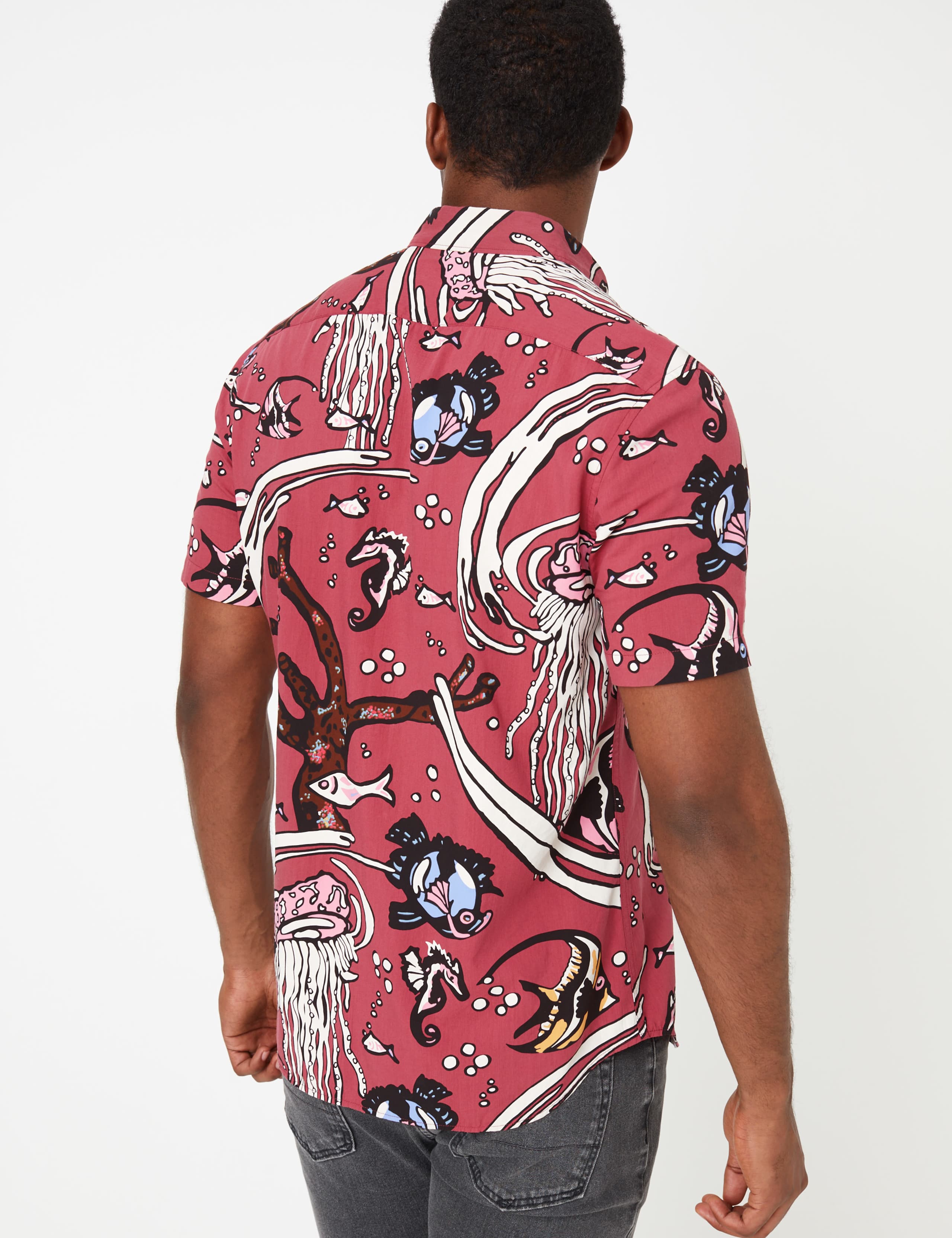 Cotton Big Fish Print Shirt 4 of 4
