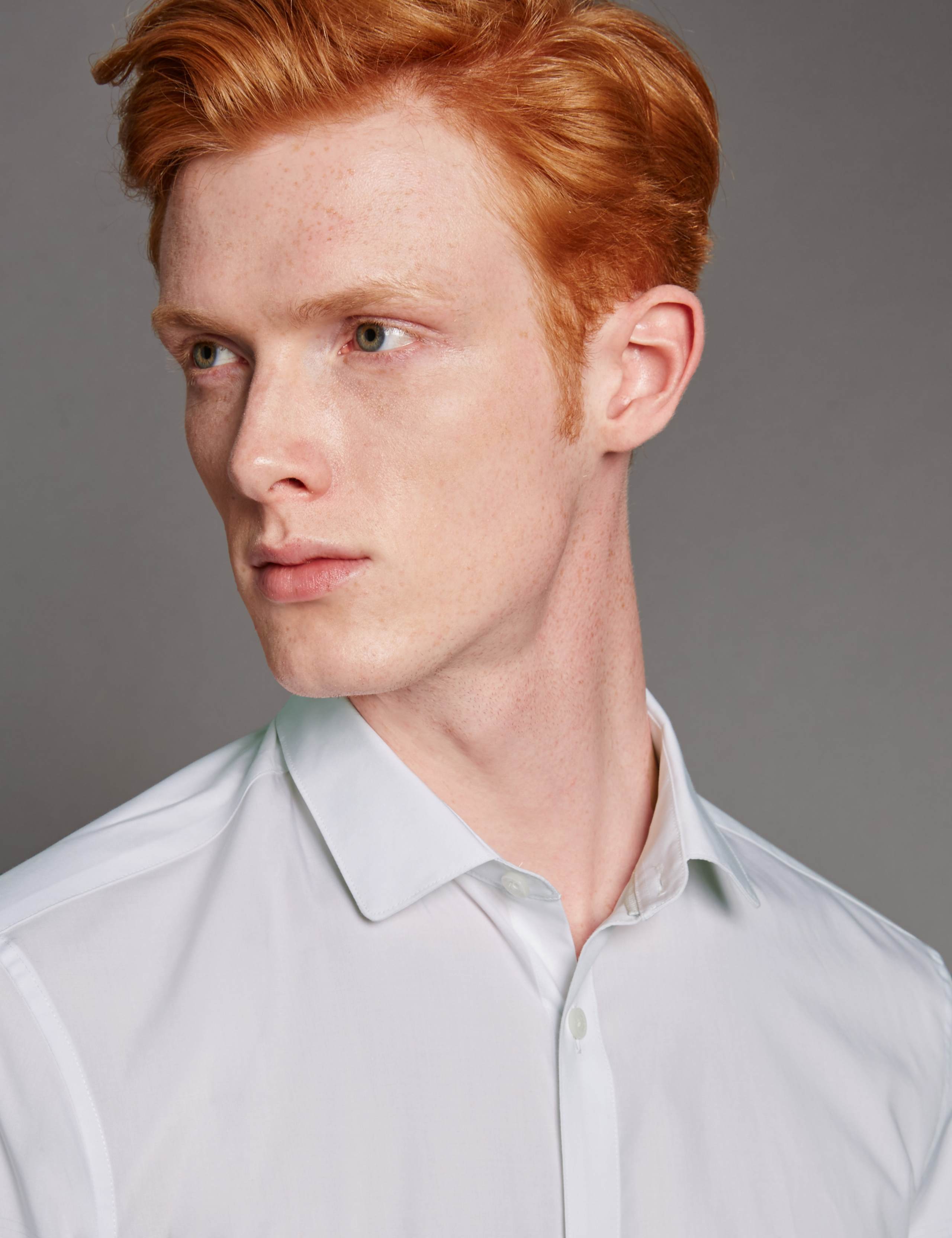 Luxury Pure Cotton Slim Fit Dip Dye Shirt 4 of 5