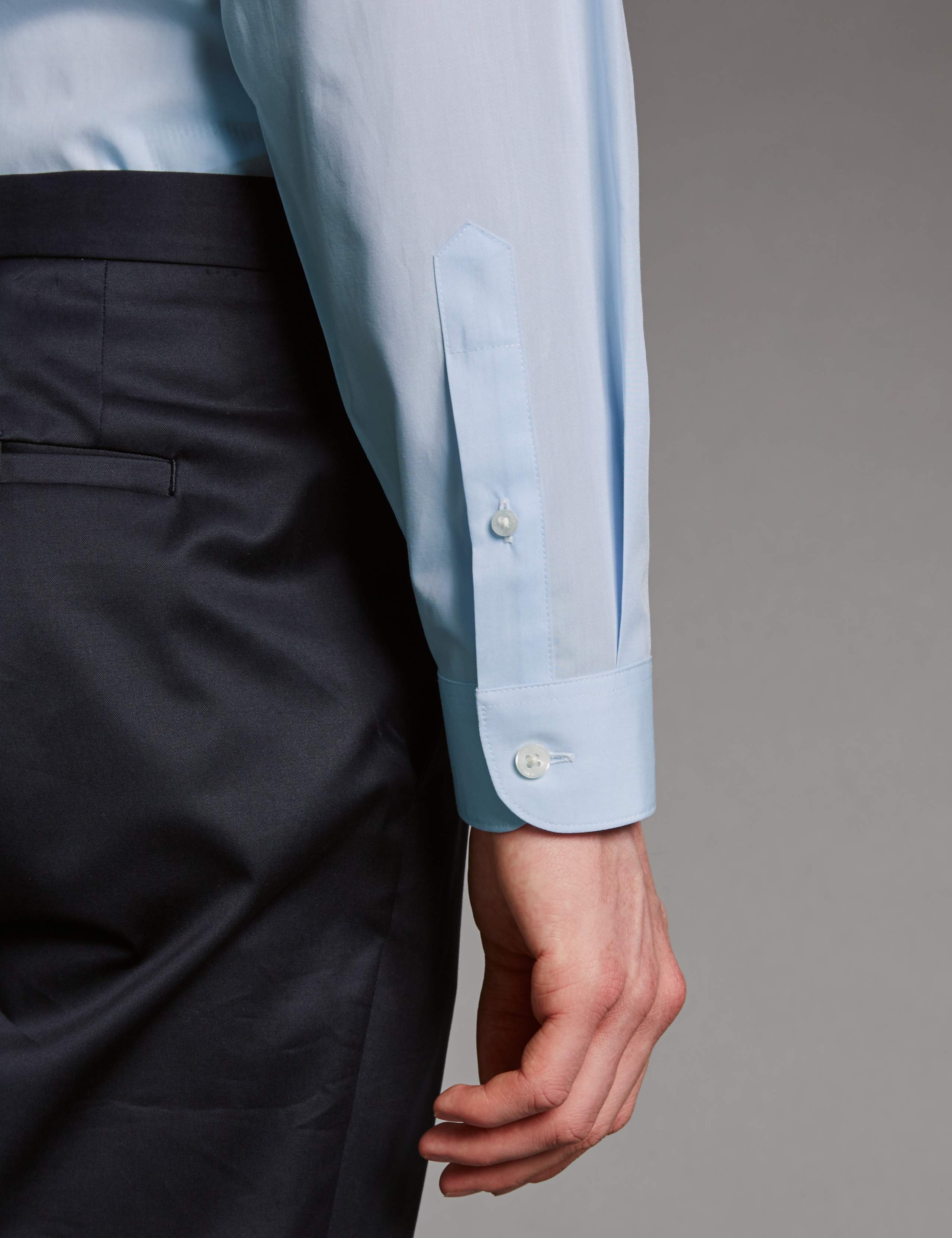 Luxury Pure Cotton Slim Fit Dip Dye Shirt 5 of 5