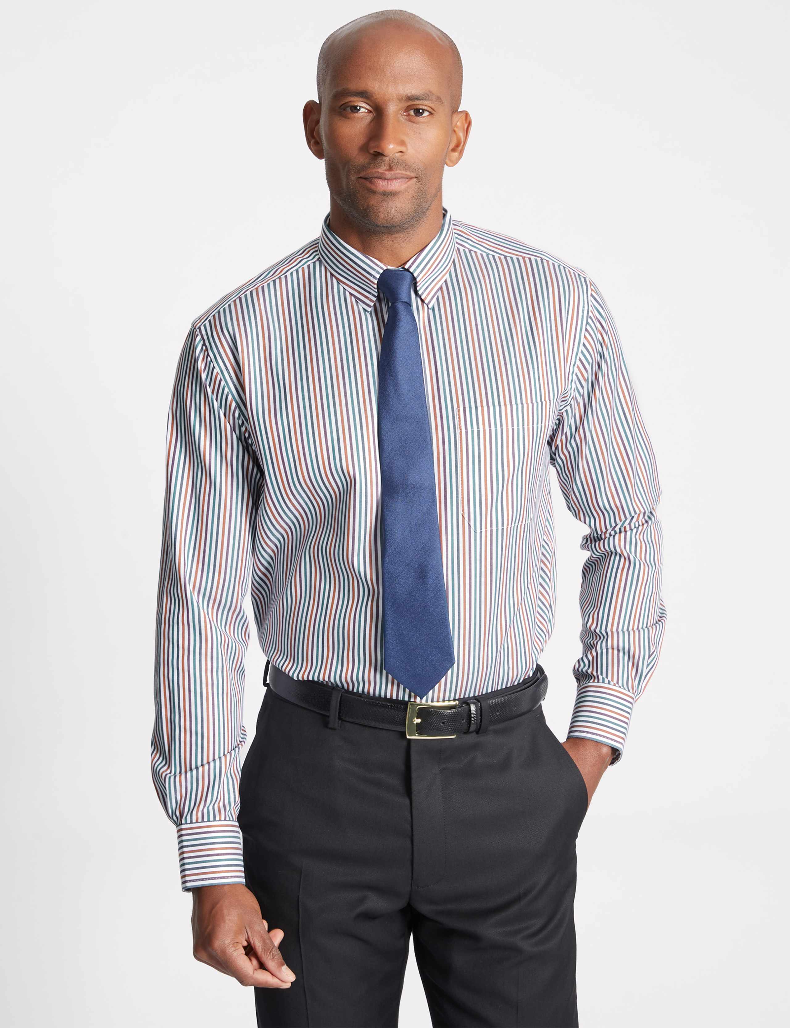 Luxury Pure Cotton Striped Shirt 1 of 4