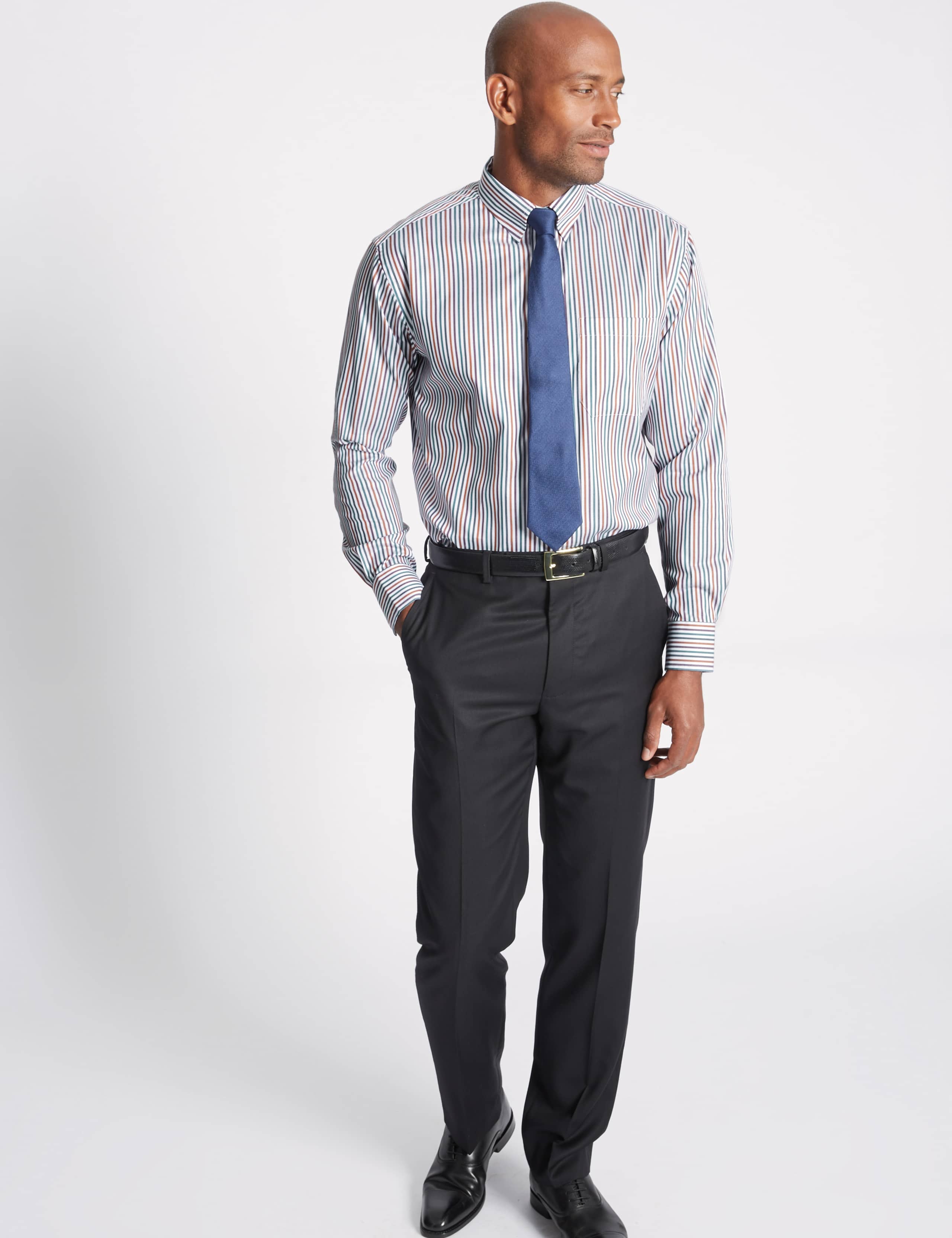 Luxury Pure Cotton Striped Shirt 2 of 4